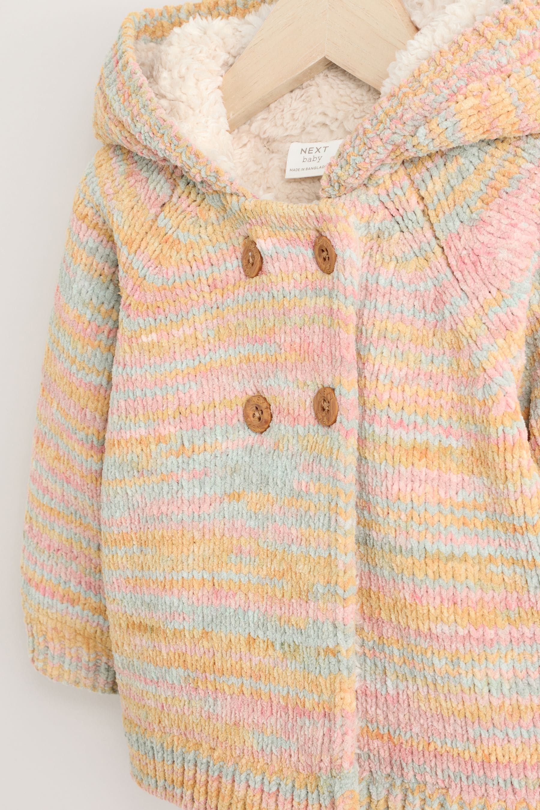 Multi Baby Fleece Lined Cardigan (0mths-2yrs)