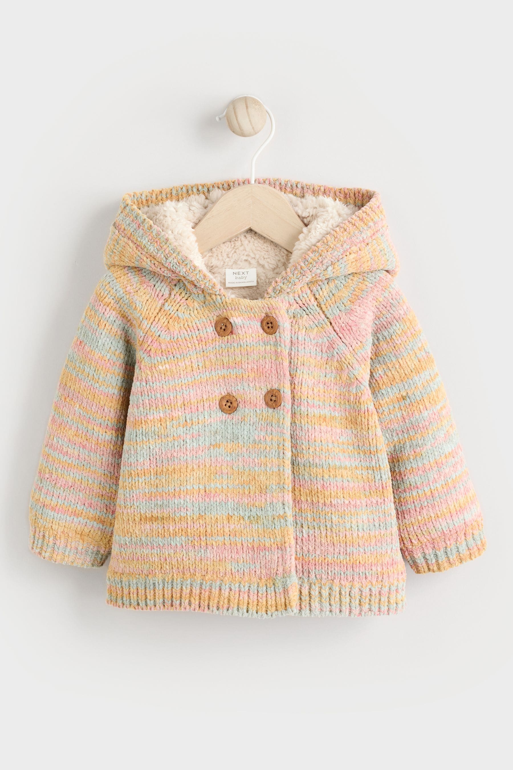 Multi Baby Fleece Lined Cardigan (0mths-2yrs)