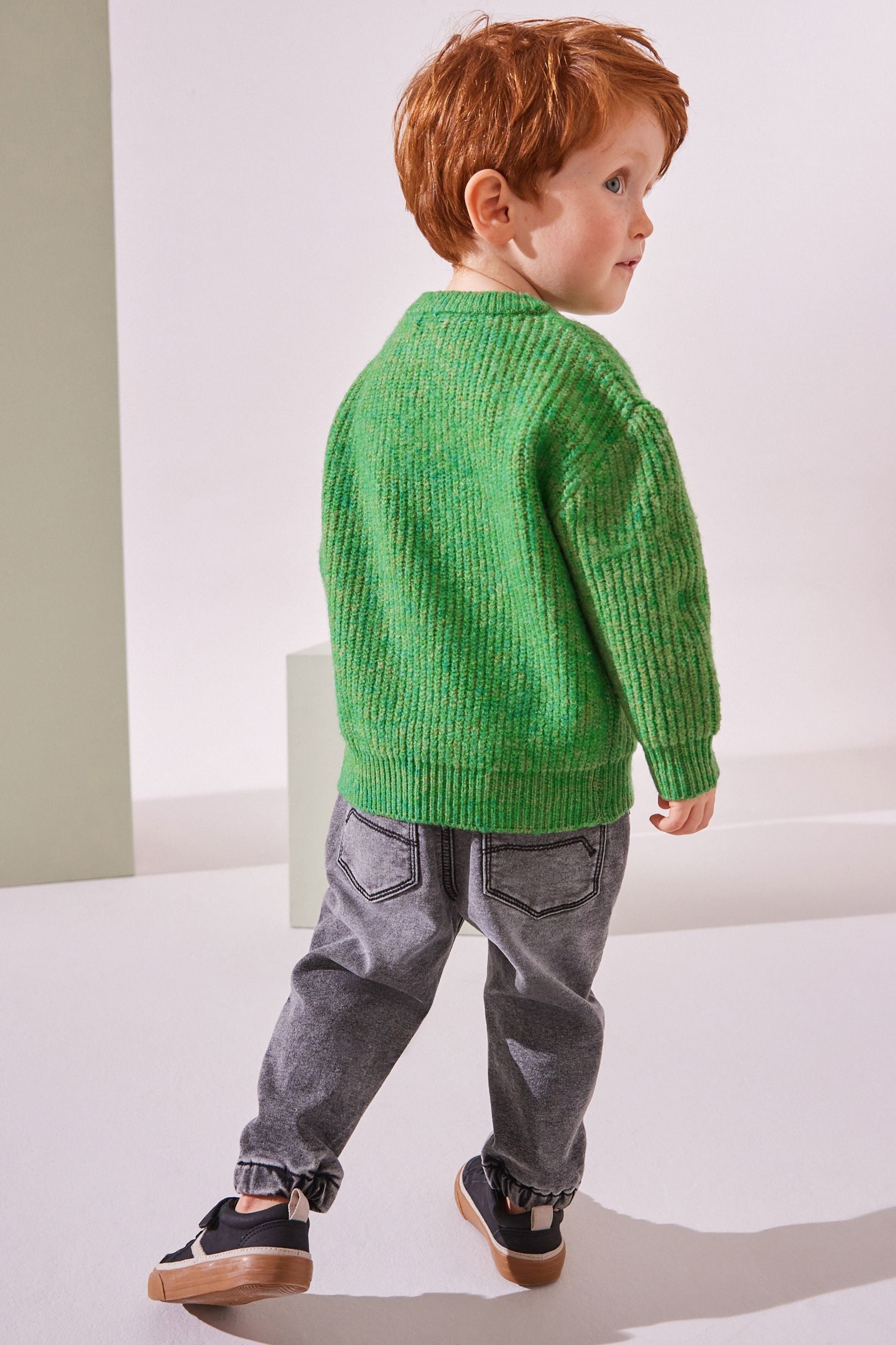 Green Digger Knitted Crew Neck Jumper (3mths-7yrs)