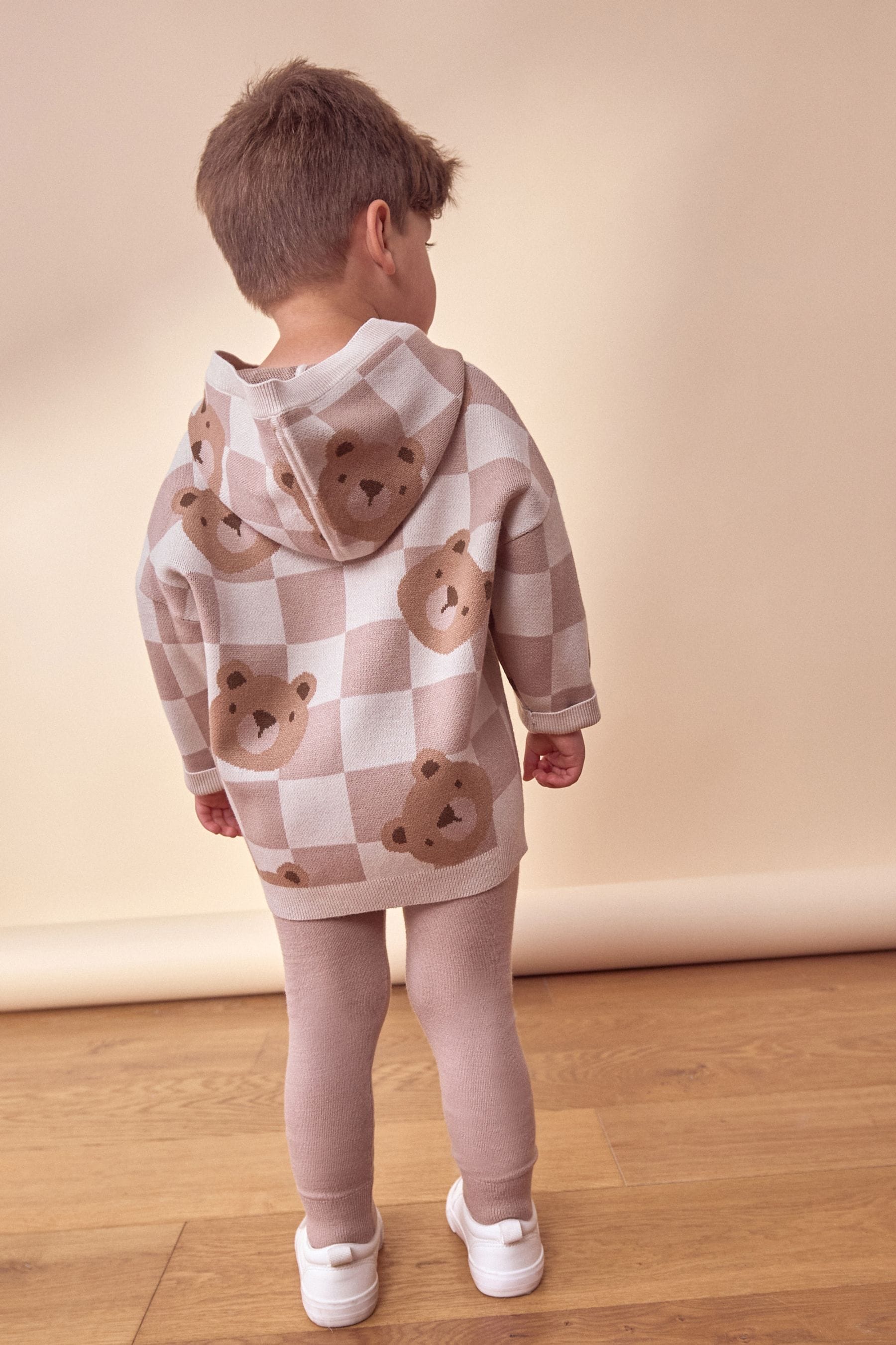 Neutral Bears Knitted Hoodie and Leggings Set (3mths-7yrs)