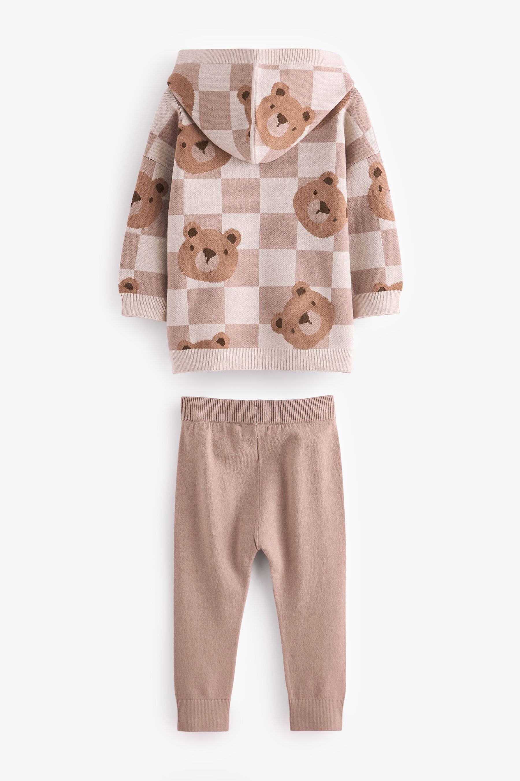 Neutral Bears Knitted Hoodie and Leggings Set (3mths-7yrs)