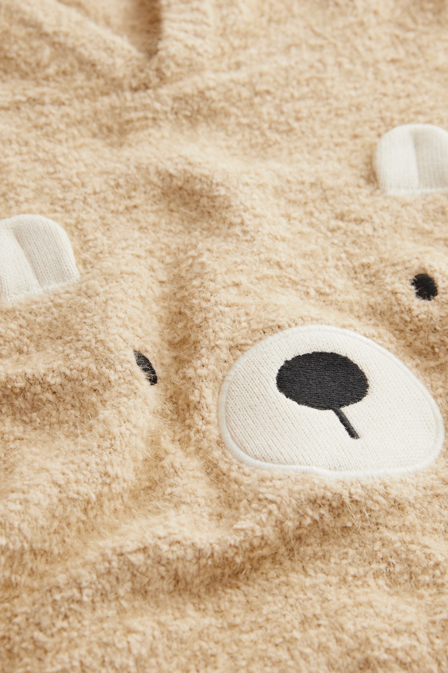 Tan Brown Bear Knitted Hoodie (3mths-7yrs)