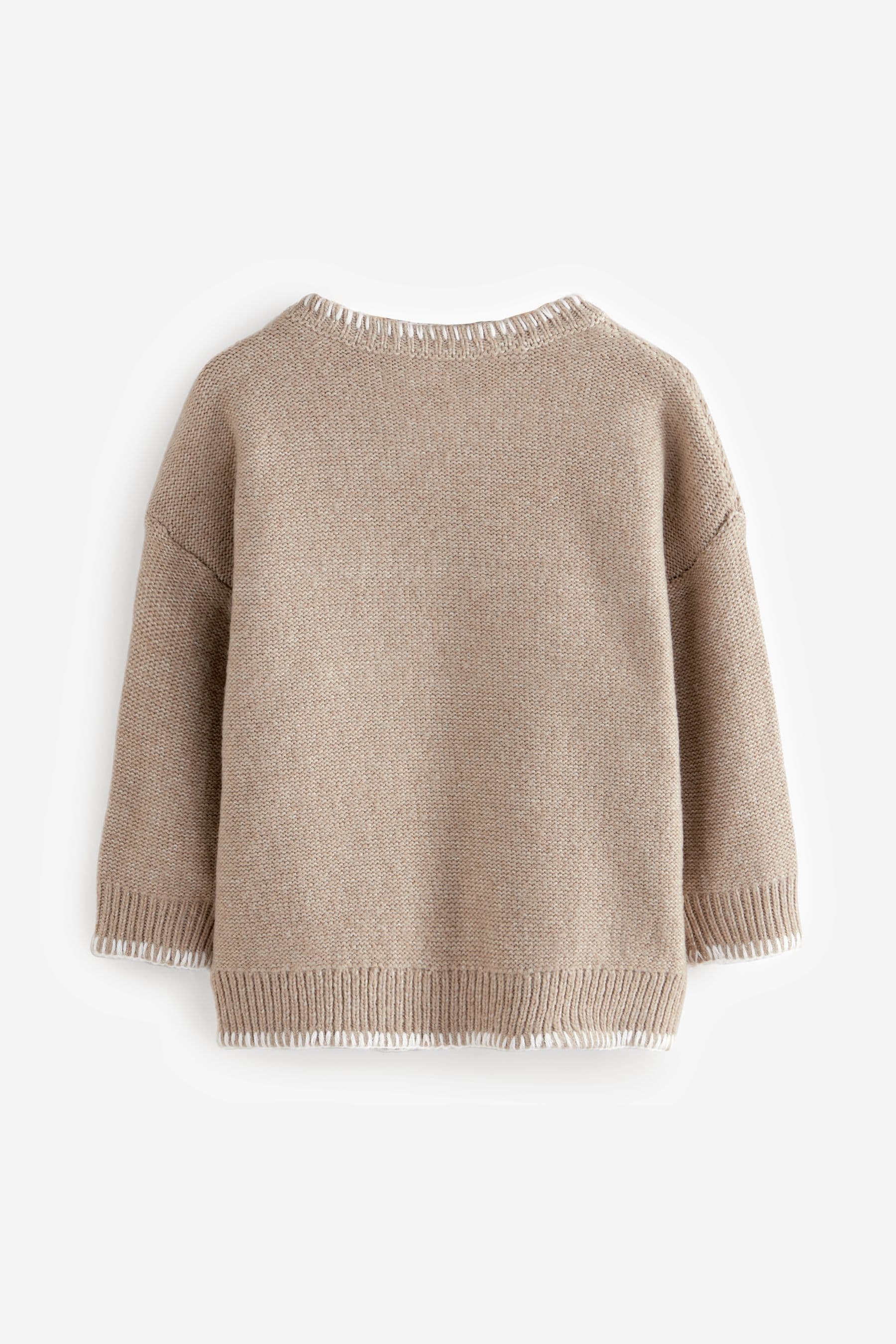 Neutral Knitted Crew Neck Jumper (3mths-7yrs)