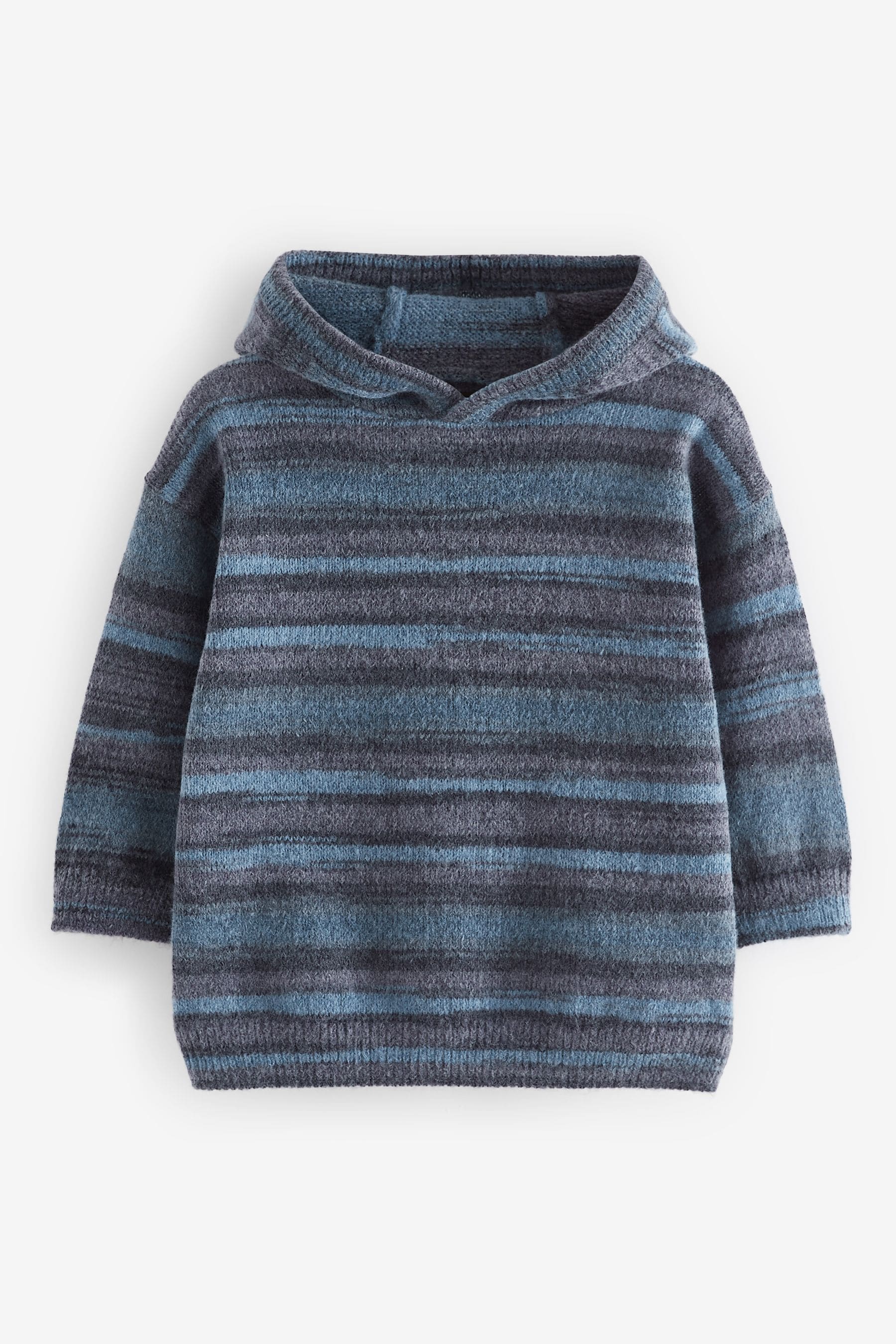 Blue Space Dye Knitted Hoodie (3mths-7yrs)