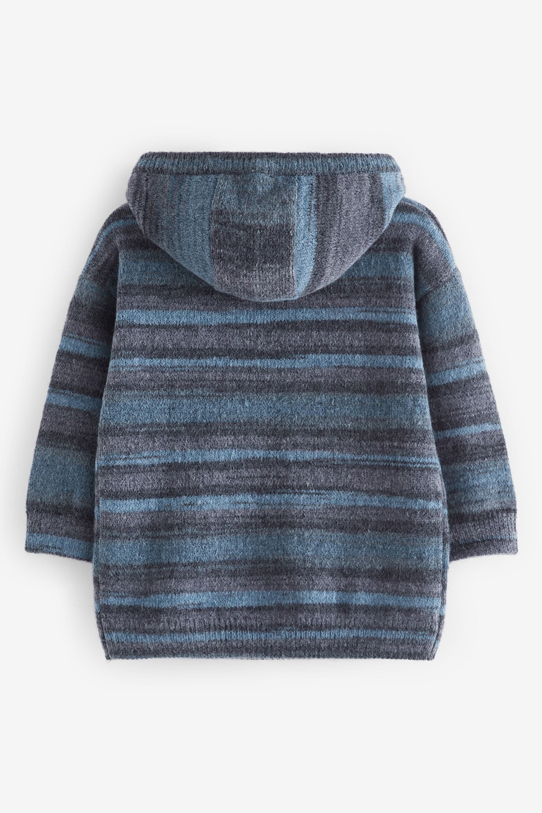 Blue Space Dye Knitted Hoodie (3mths-7yrs)