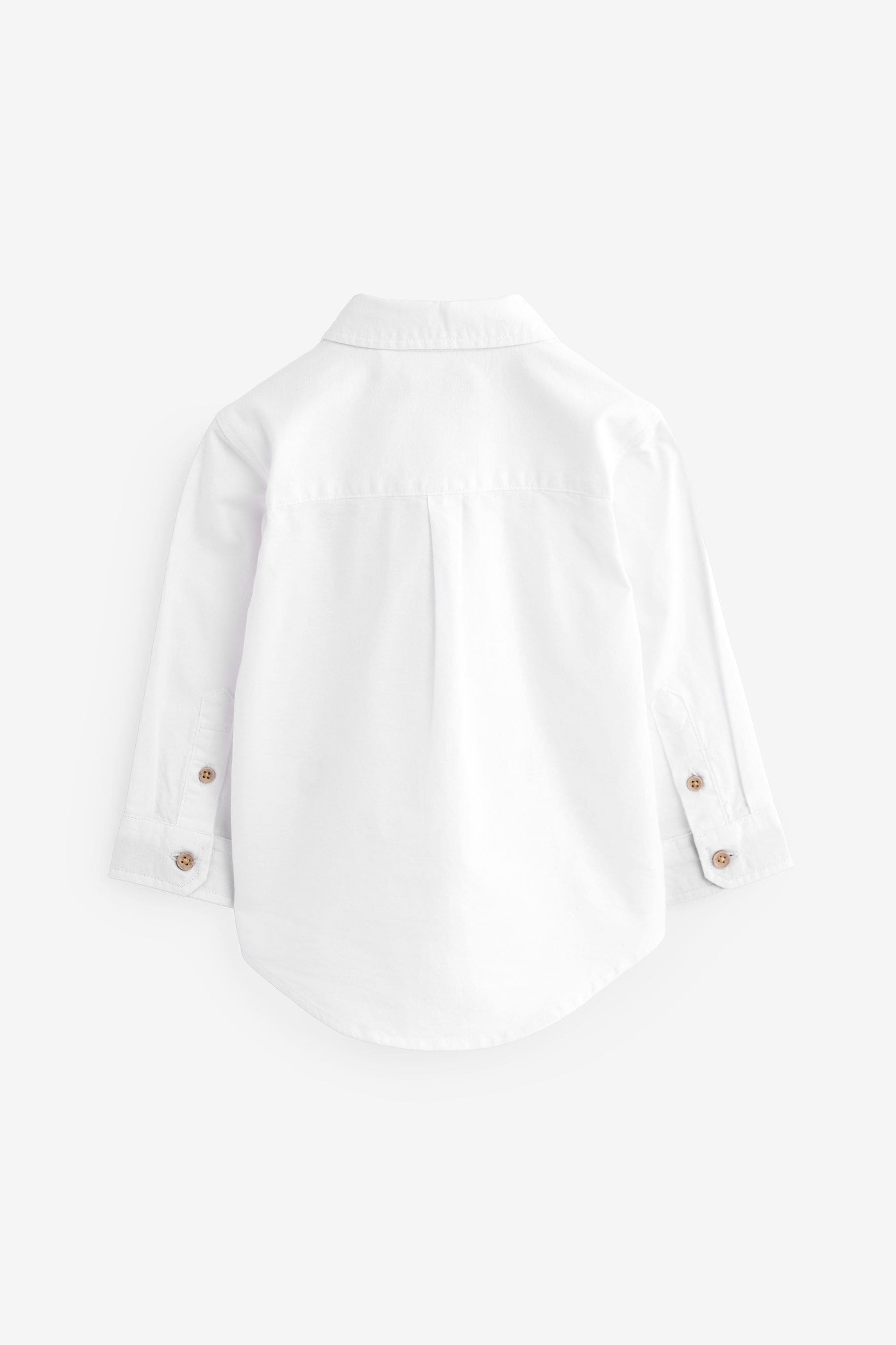 White Character Long Sleeve Oxford Shirt (3mths-7yrs)