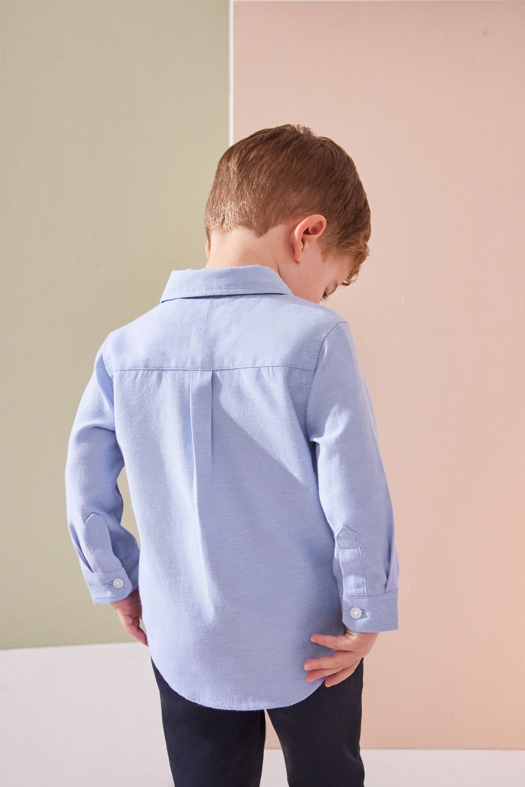 Blue Character Long Sleeve Oxford Shirt (3mths-7yrs)