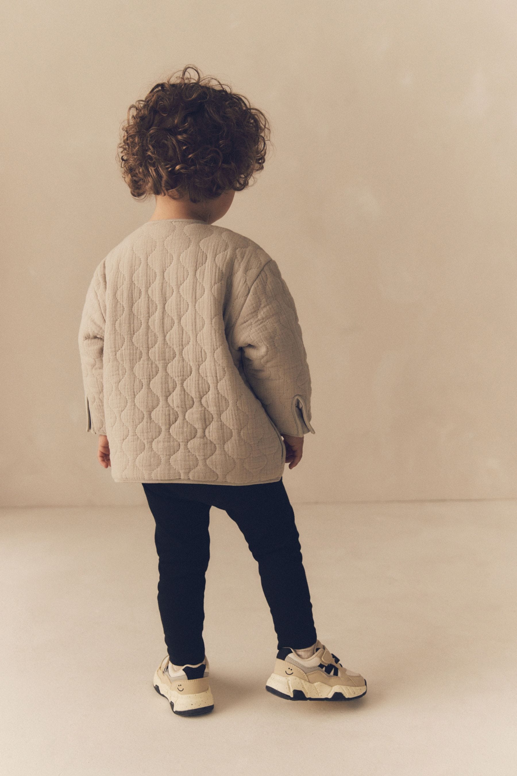 Grey Quilted Bomber Shacket (3mths-7yrs)