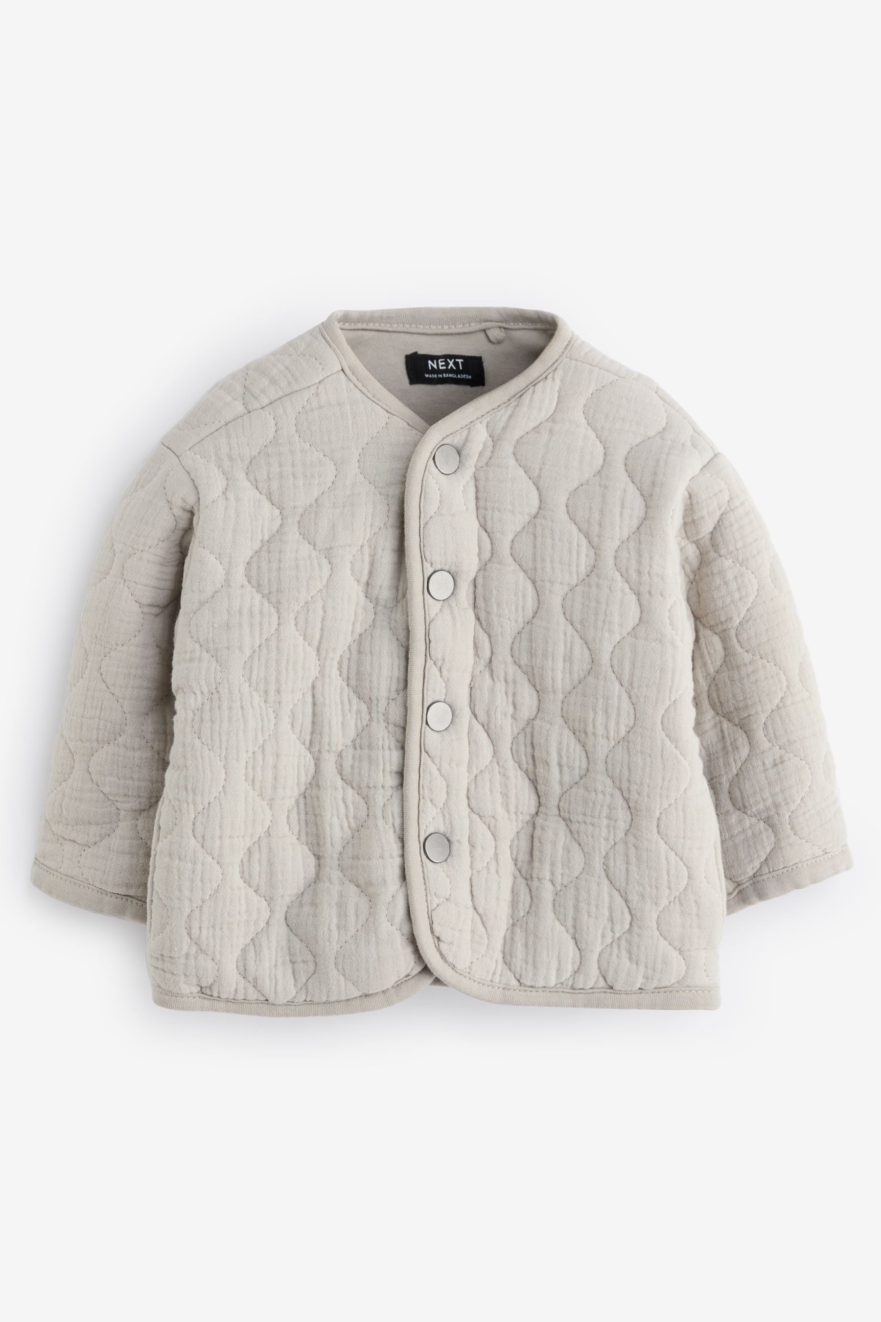 Grey Quilted Bomber Shacket (3mths-7yrs)