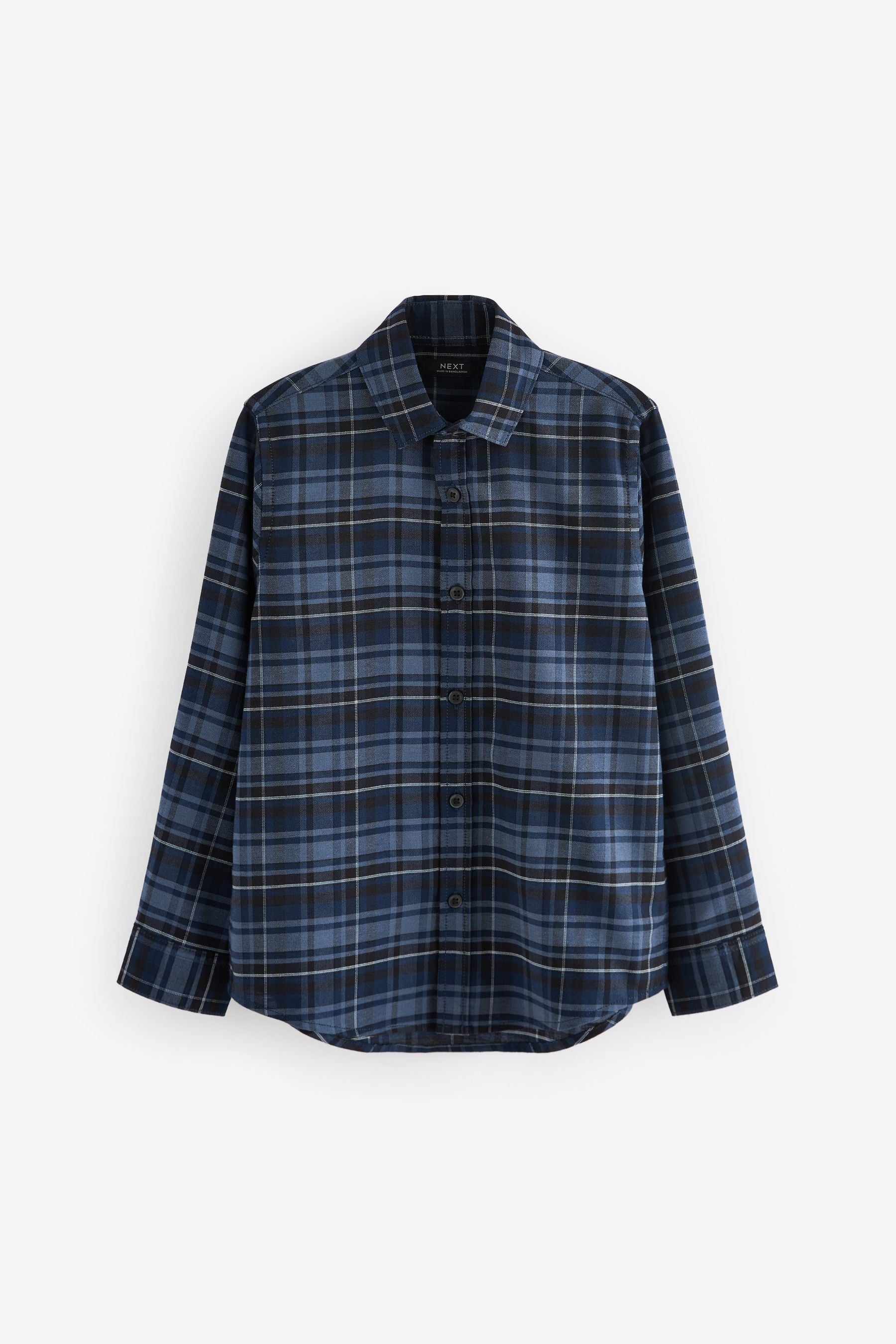 Navy Check Single Oxford Shirt (3-16yrs)