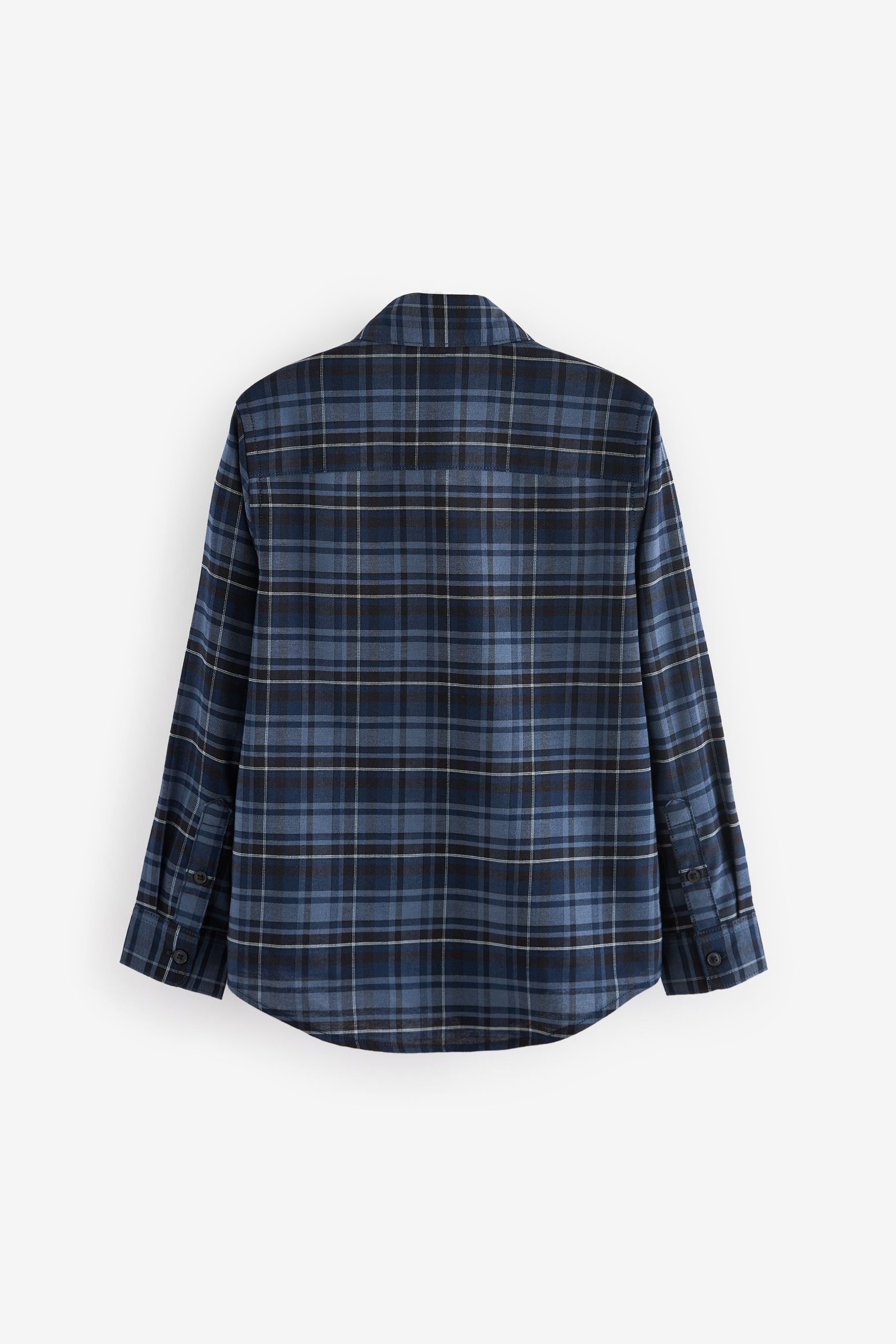 Navy Check Single Oxford Shirt (3-16yrs)