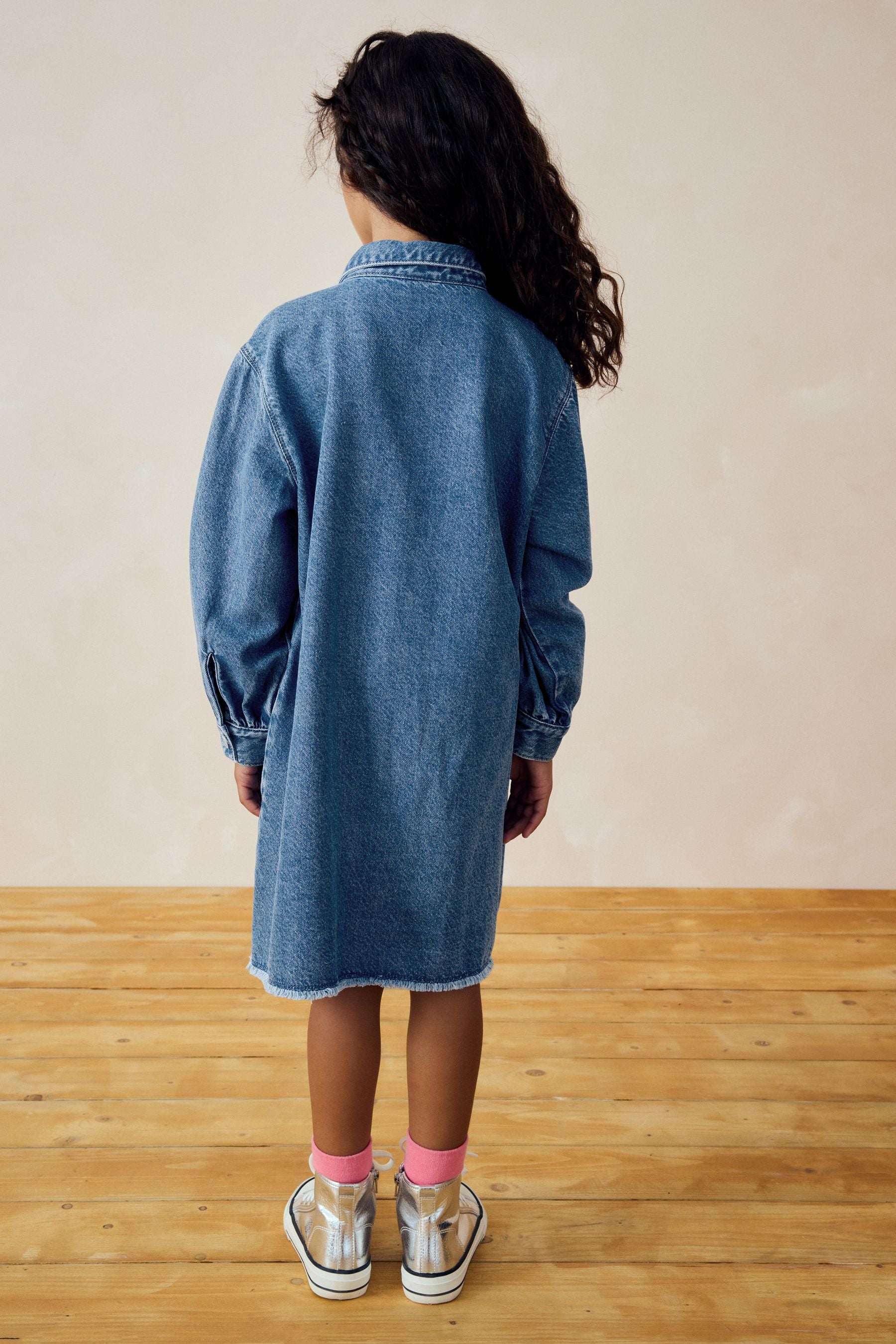 Blue Denim Shirt Dress (3-16yrs)