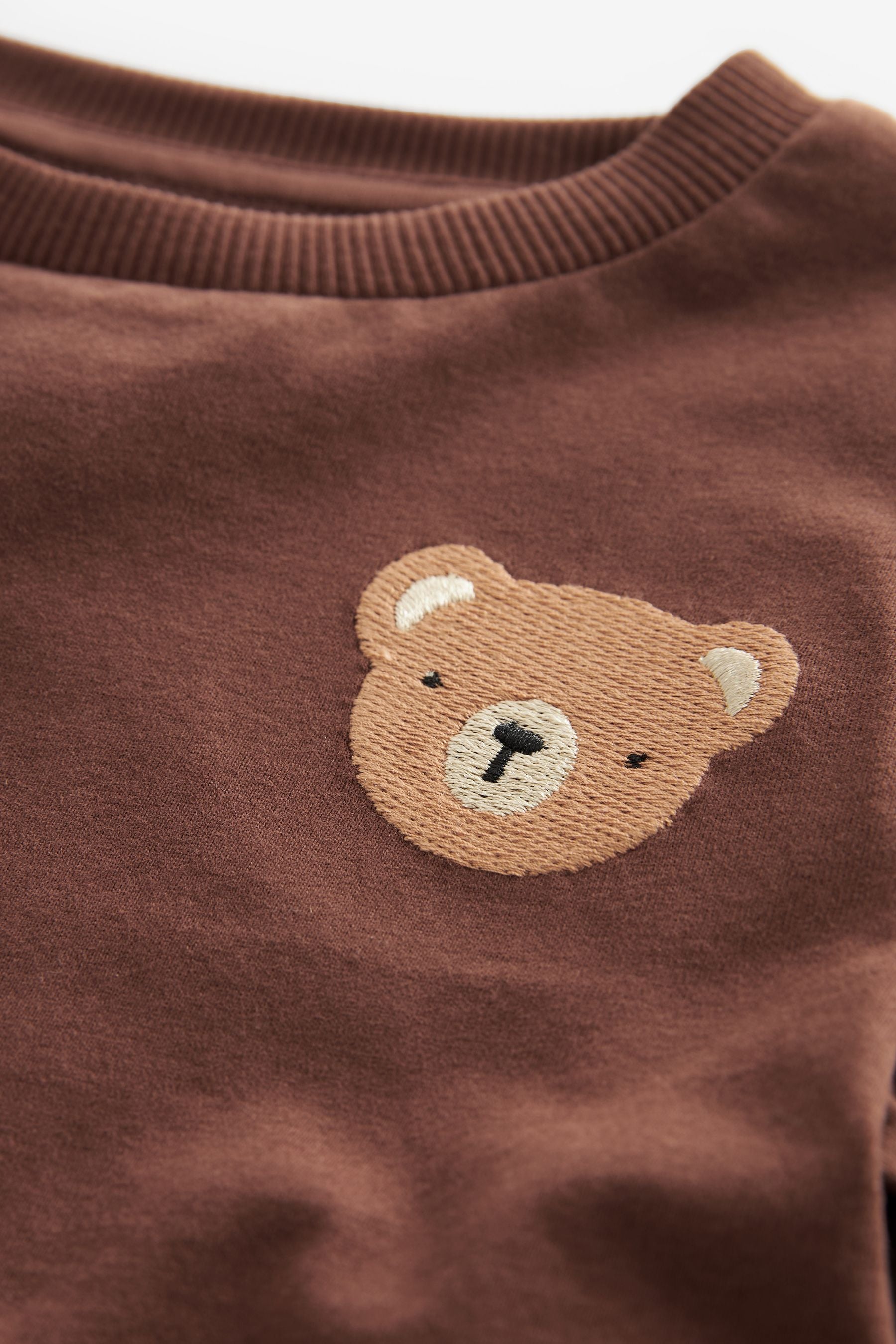 Brown Mini Bear Long Sleeve Character T-Shirt (3mths-7yrs)