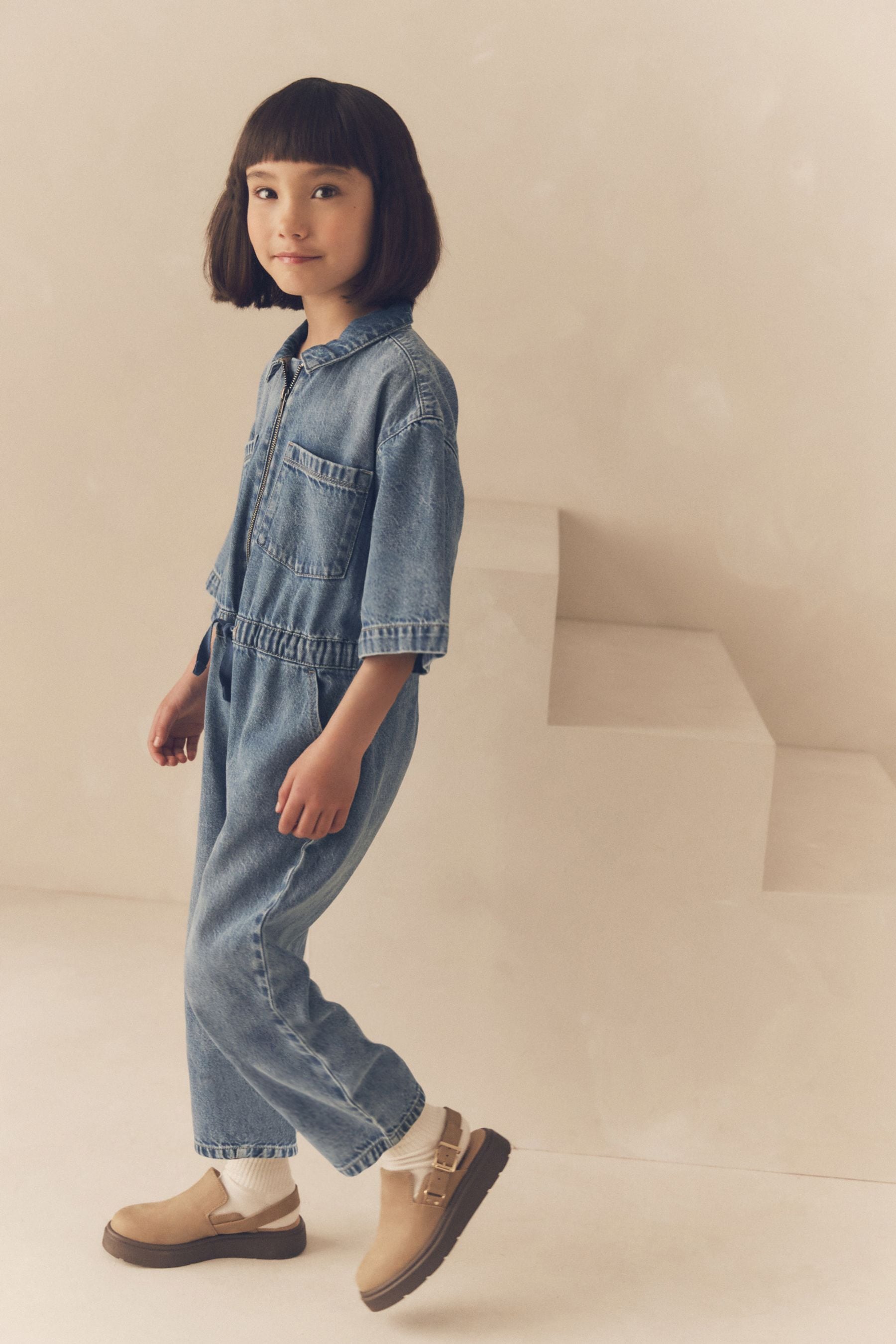 Blue Denim Boilersuit (3-16yrs)