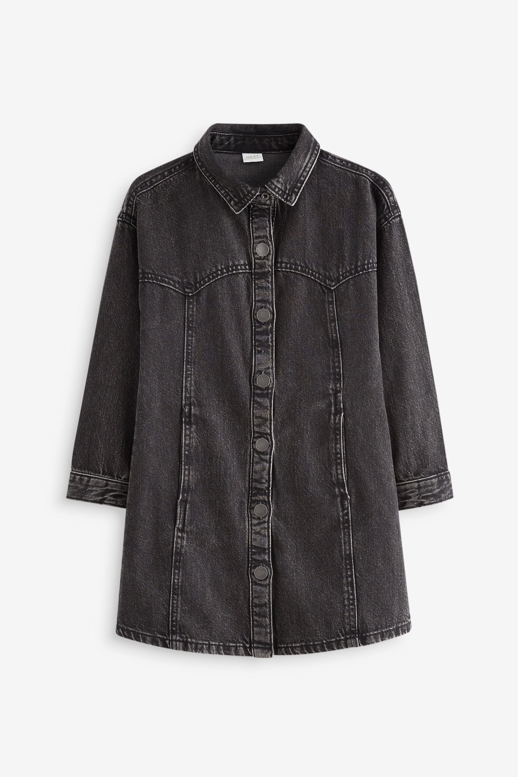 Black Denim 100% Cotton Shirt Dress (3-16yrs)