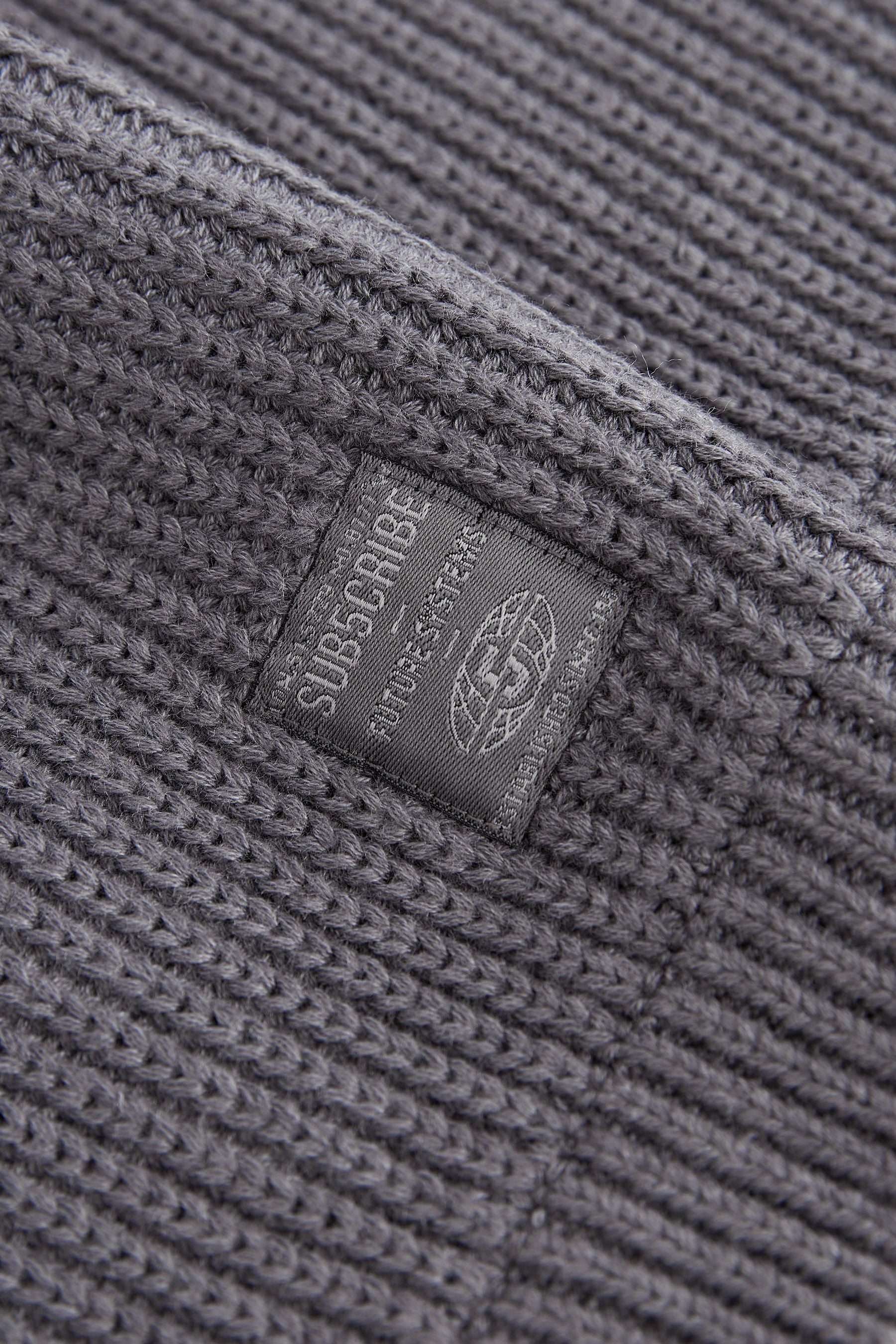 Charcoal Grey Utility Knitted Quarter Zip Jumper (3-16yrs)