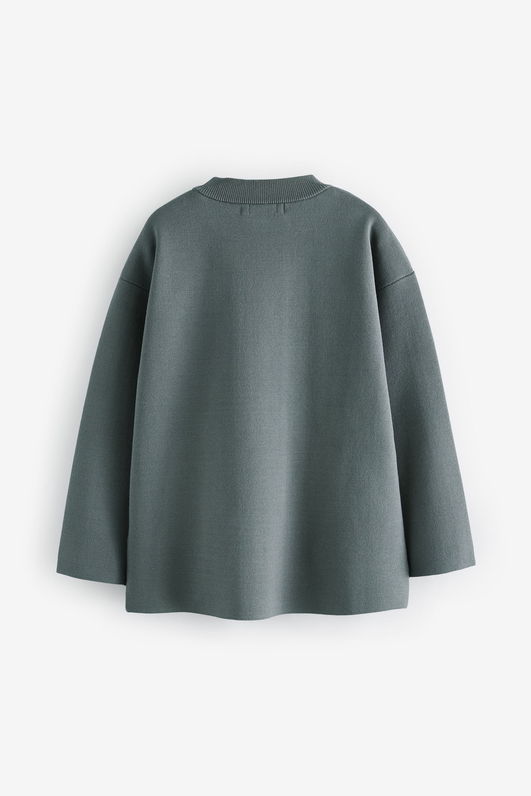 Mineral Grey Crew Neck Knitted Jumper (3-16yrs)