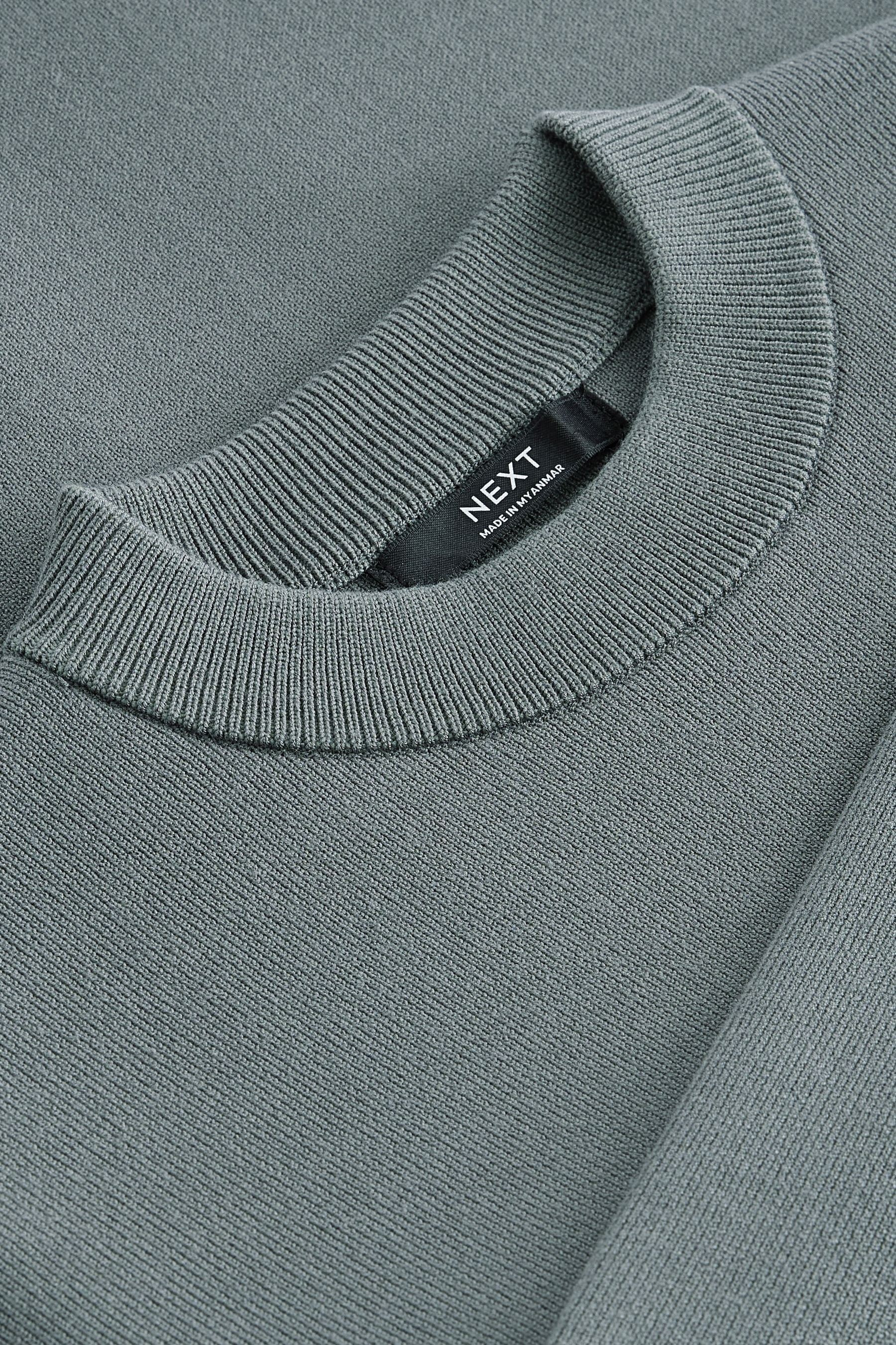 Mineral Grey Crew Neck Knitted Jumper (3-16yrs)