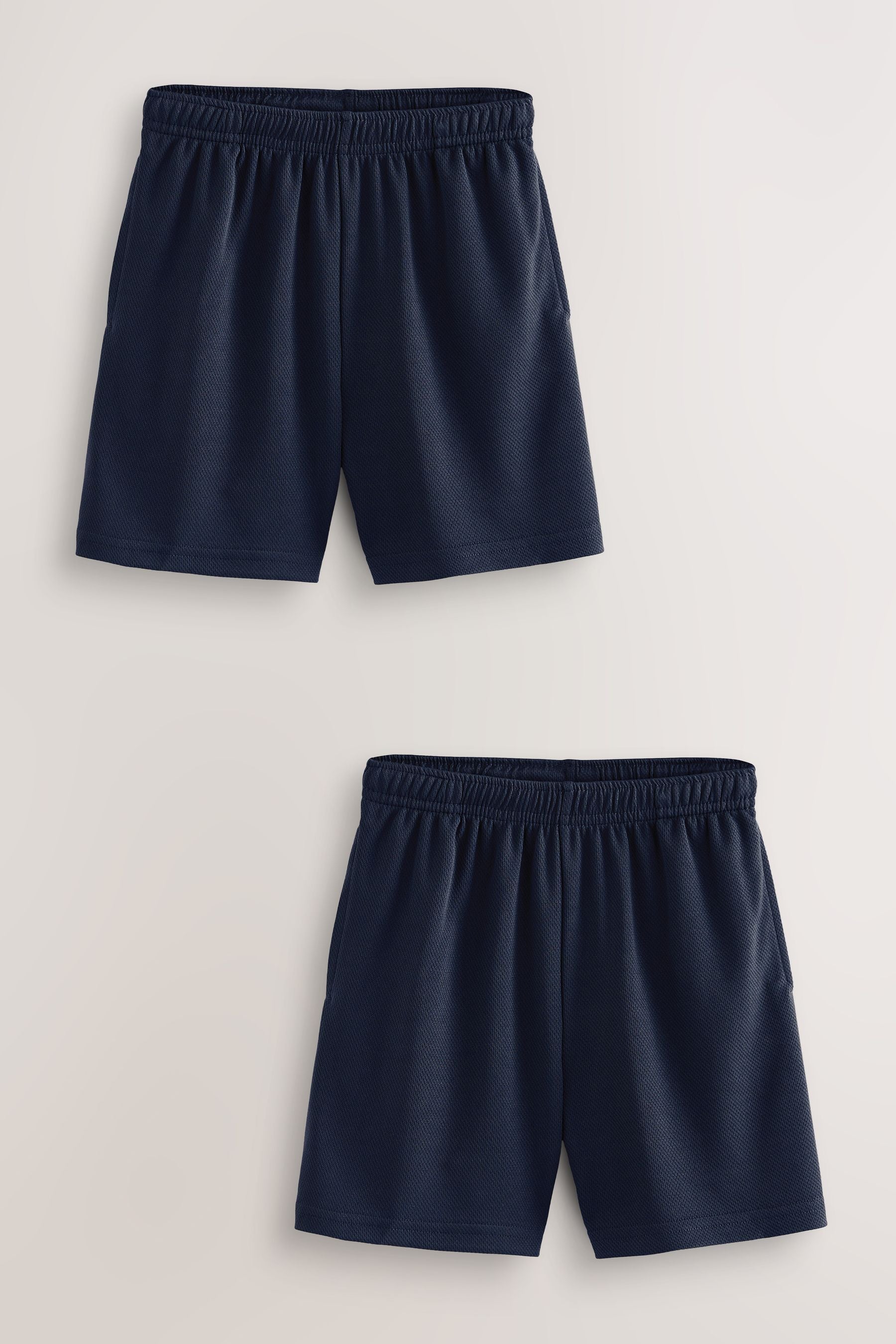 Navy Blue 2 Pack Sports Shorts (3-16yrs)