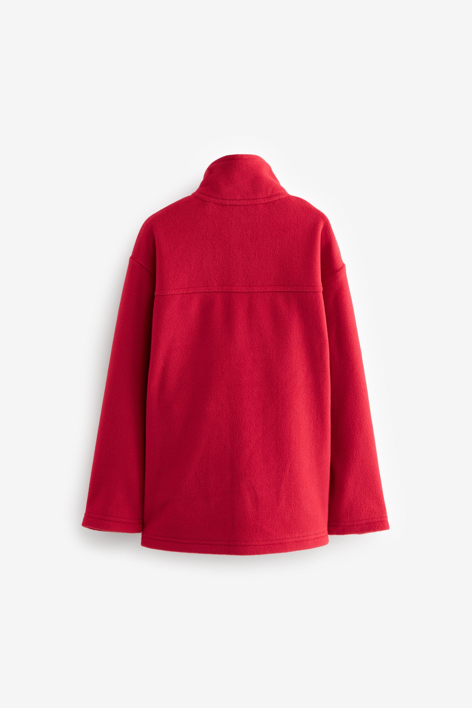 Red Zip-Up Fleece Jacket With Pockets (3-16yrs)