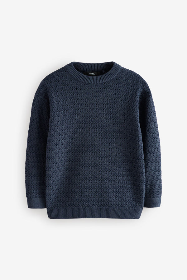 Navy Knitted Jumper (3-16yrs)