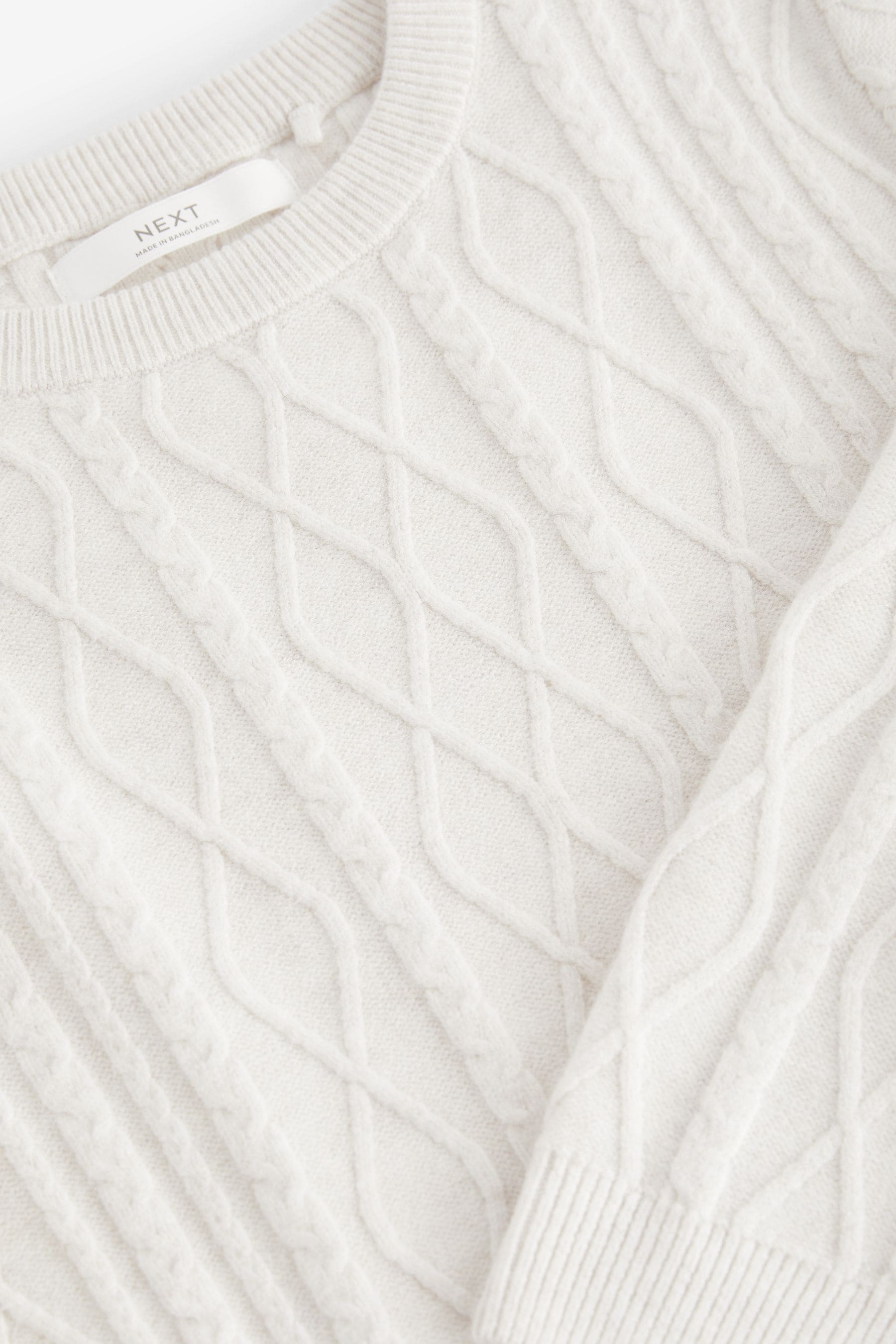 Ecru Cream Cable Knit Jumper (3-16yrs)