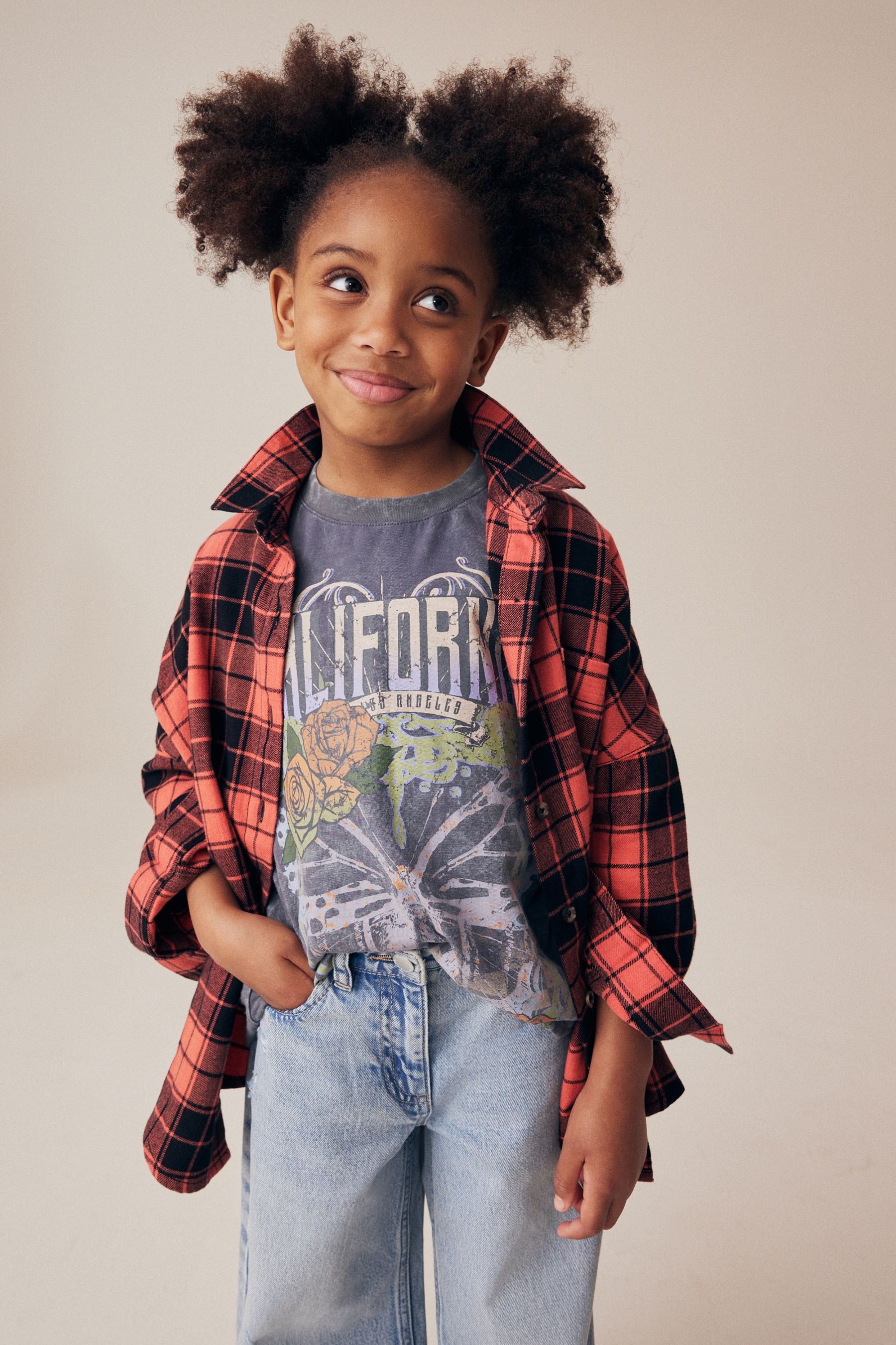 Red 100% Cotton Check Shirt And T-Shirt Set (3-16yrs)