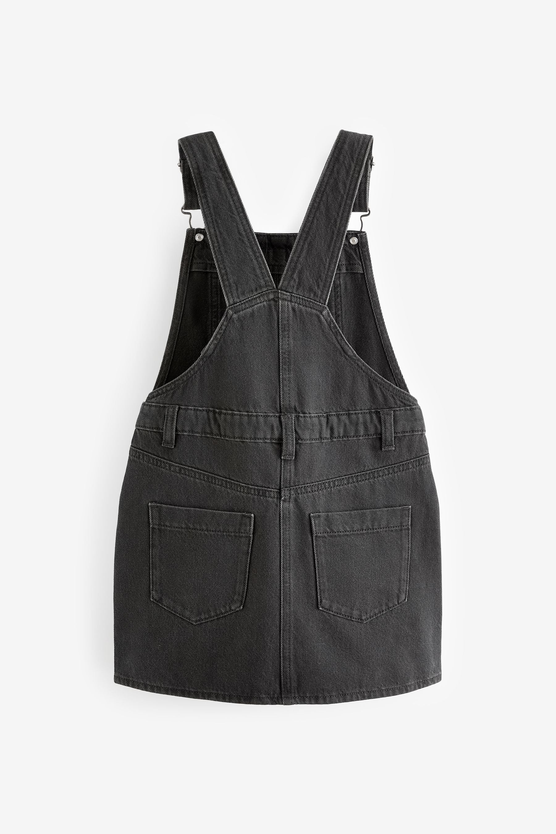 Black 100% Cotton Denim Pinafore Dress (3-16yrs)