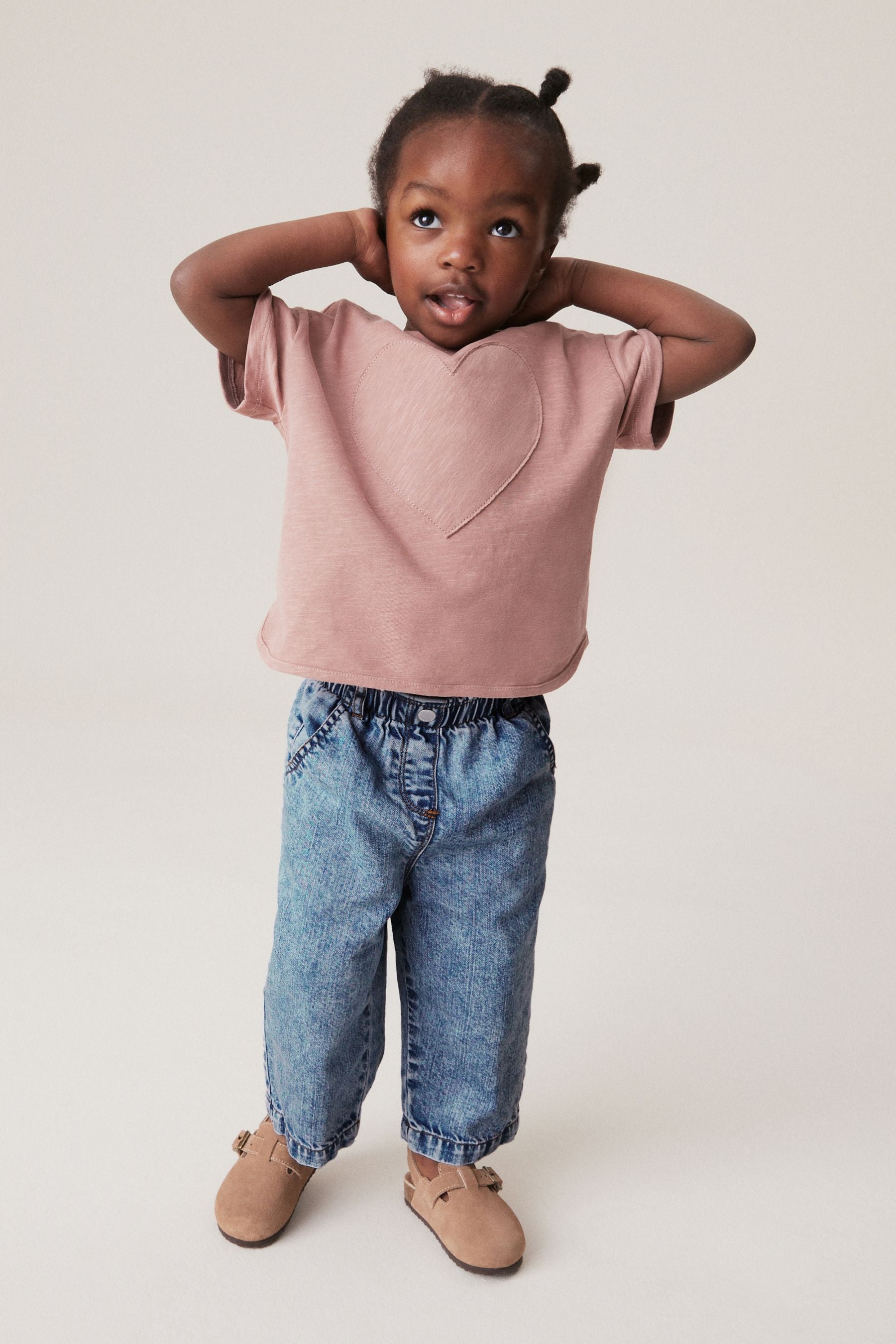 Denim 100% Cotton Wide Leg Jeans (3mths-7yrs)