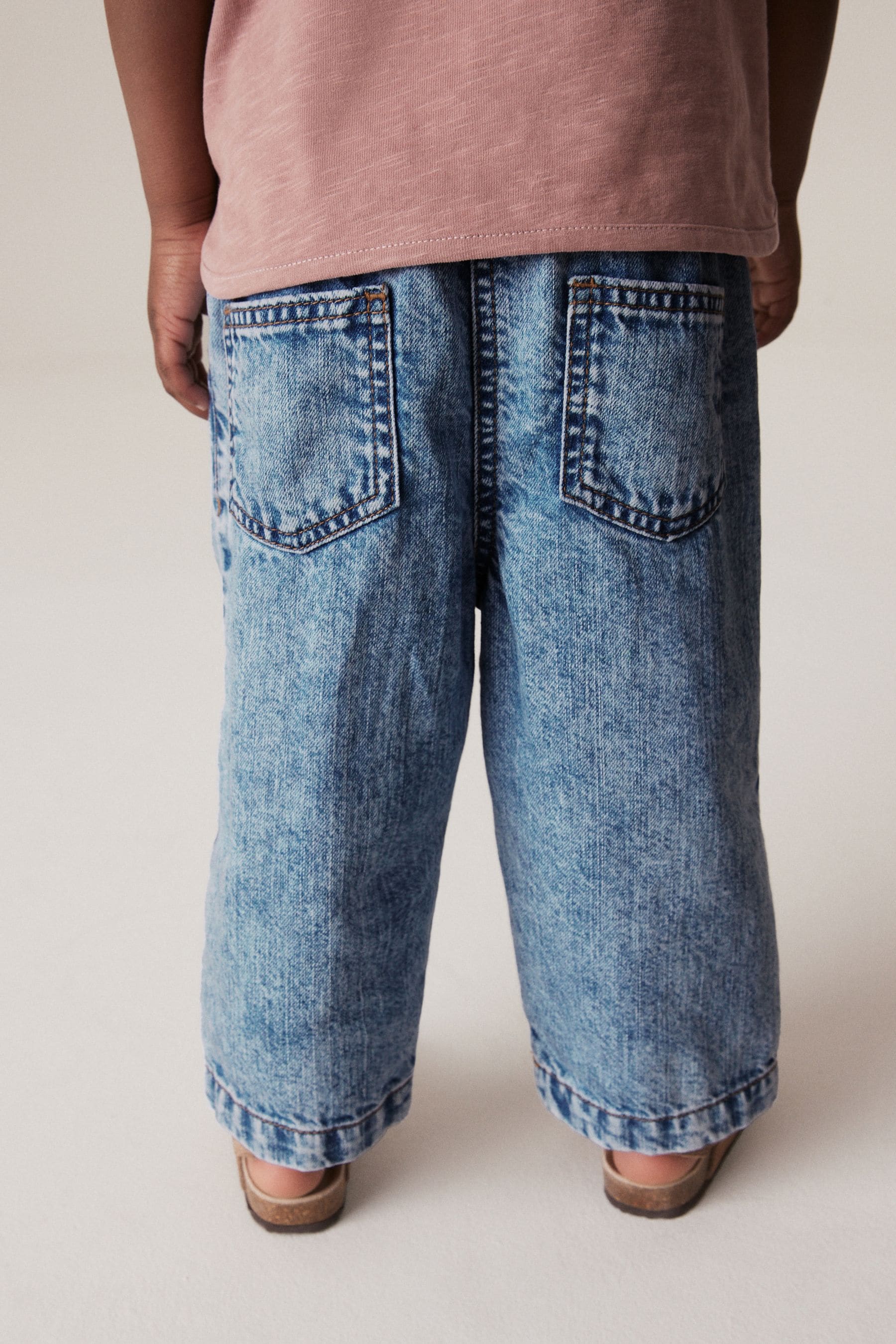 Denim 100% Cotton Wide Leg Jeans (3mths-7yrs)