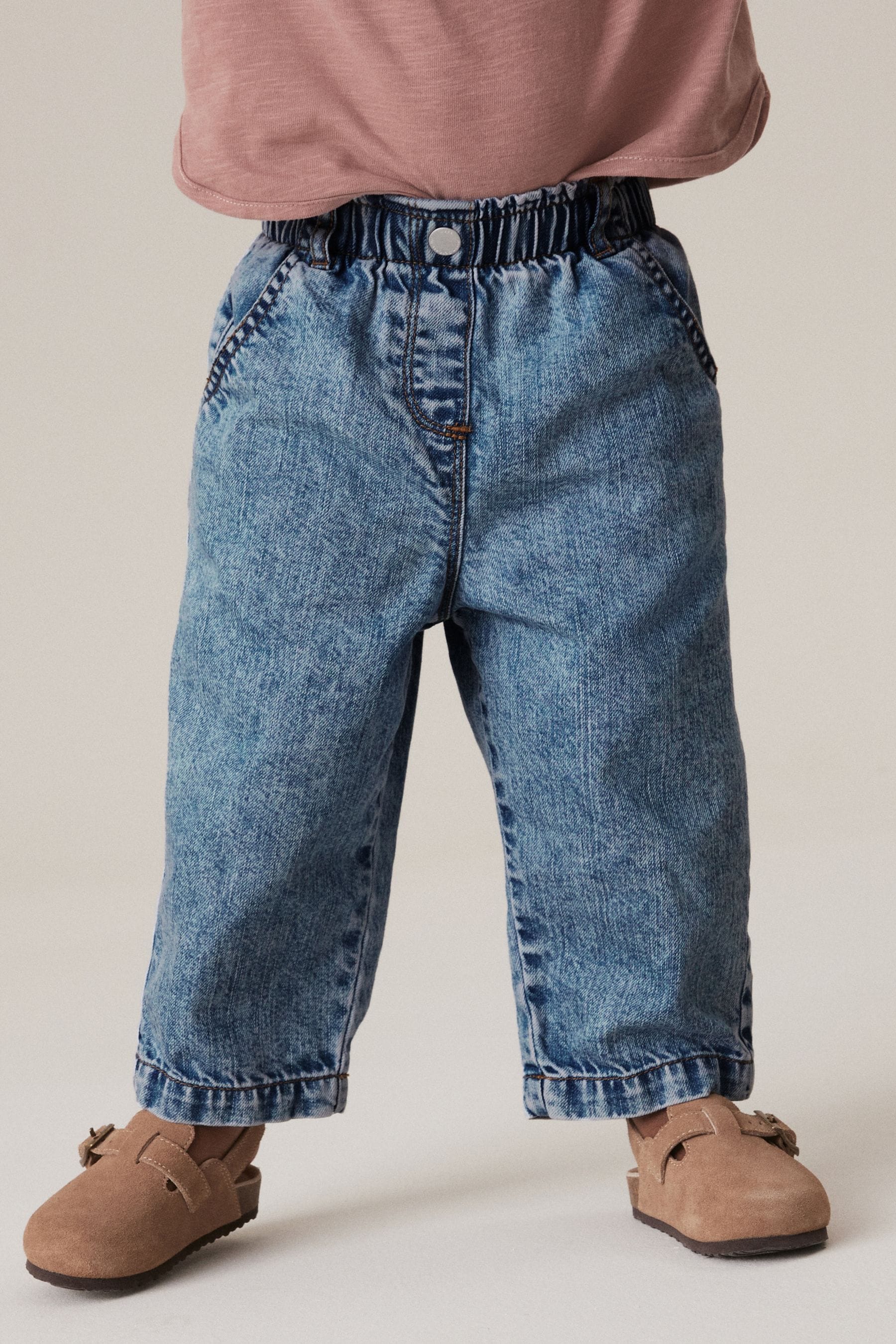 Denim 100% Cotton Wide Leg Jeans (3mths-7yrs)