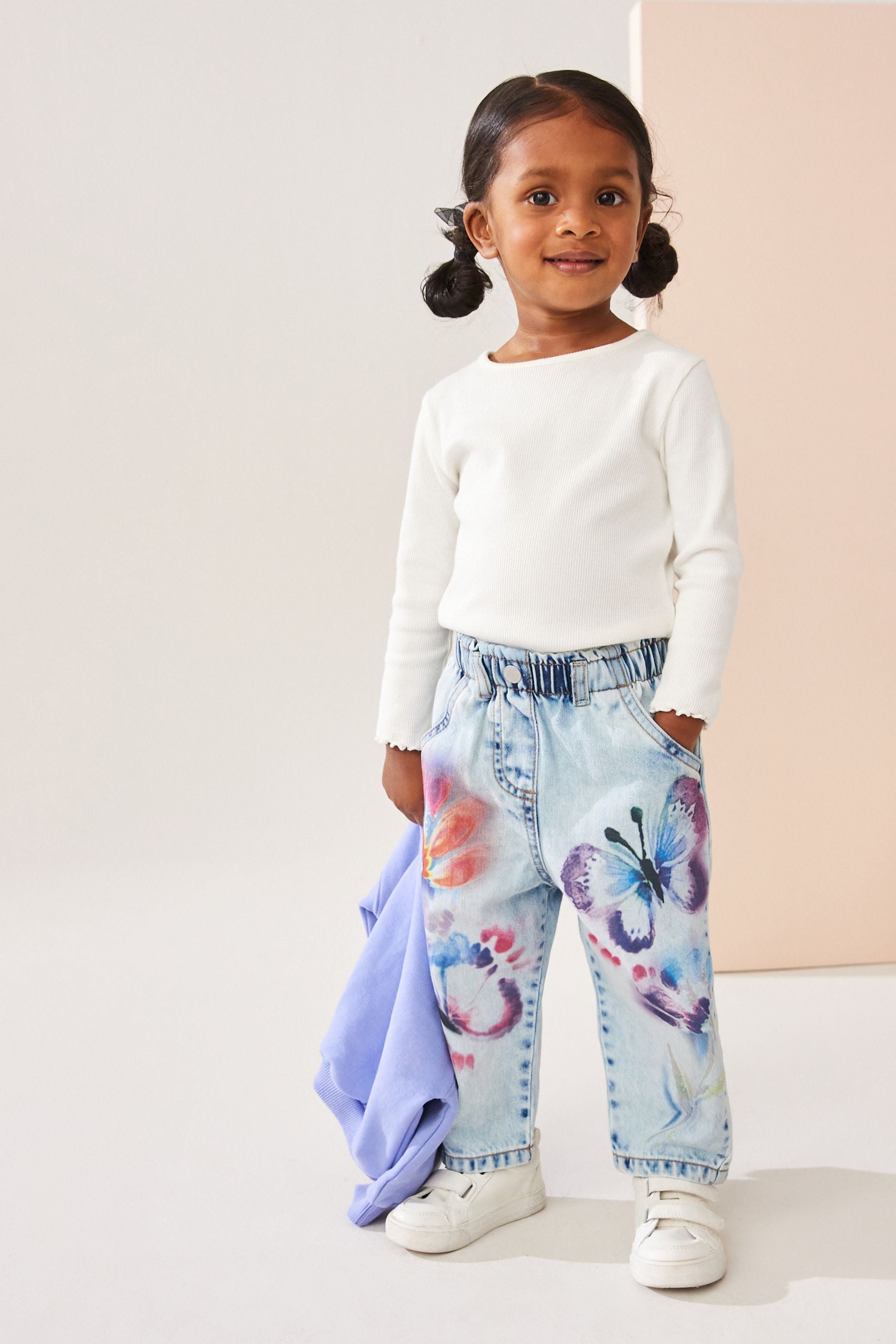 Denim Butterfly Print Jeans (3mths-6yrs)