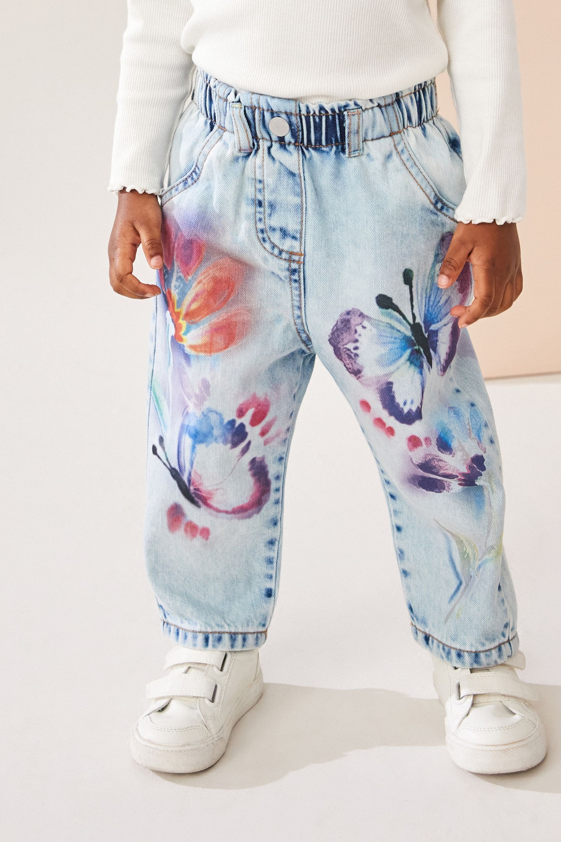 Denim Butterfly Print Jeans (3mths-6yrs)