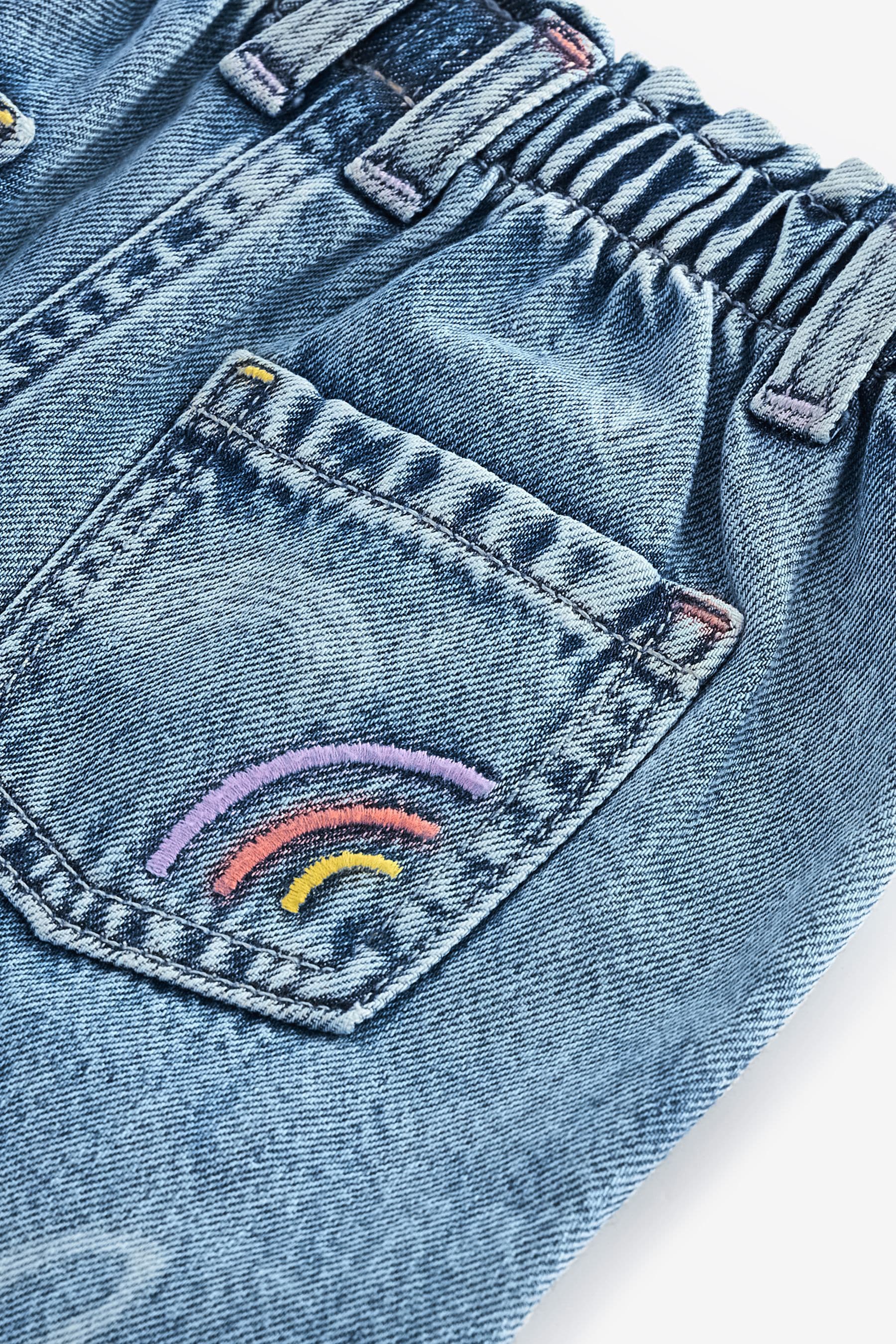 Denim Heart & Rainbow Print Jeans (3mths-7yrs)