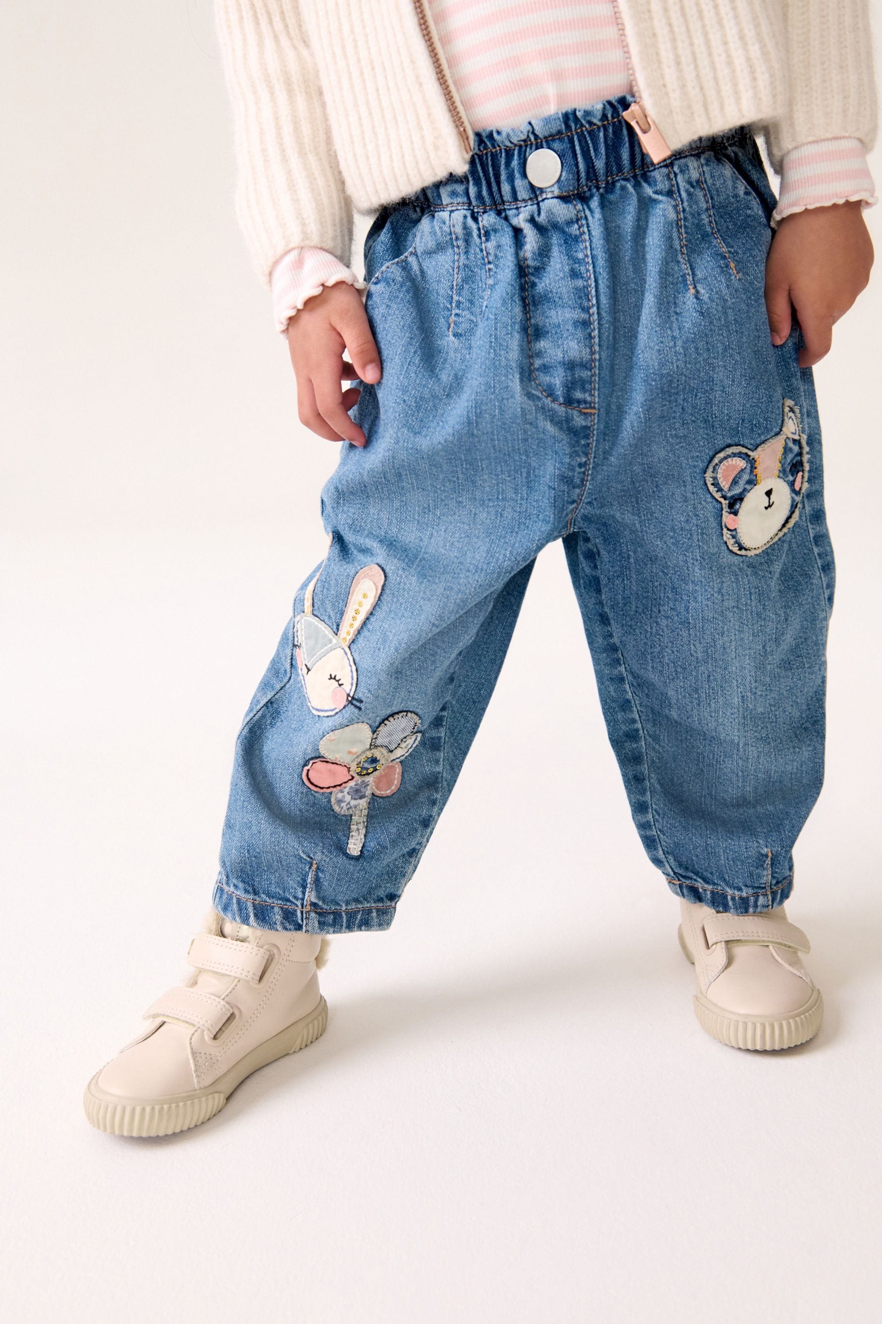 Denim Character Embellished Jeans (3mths-7yrs)