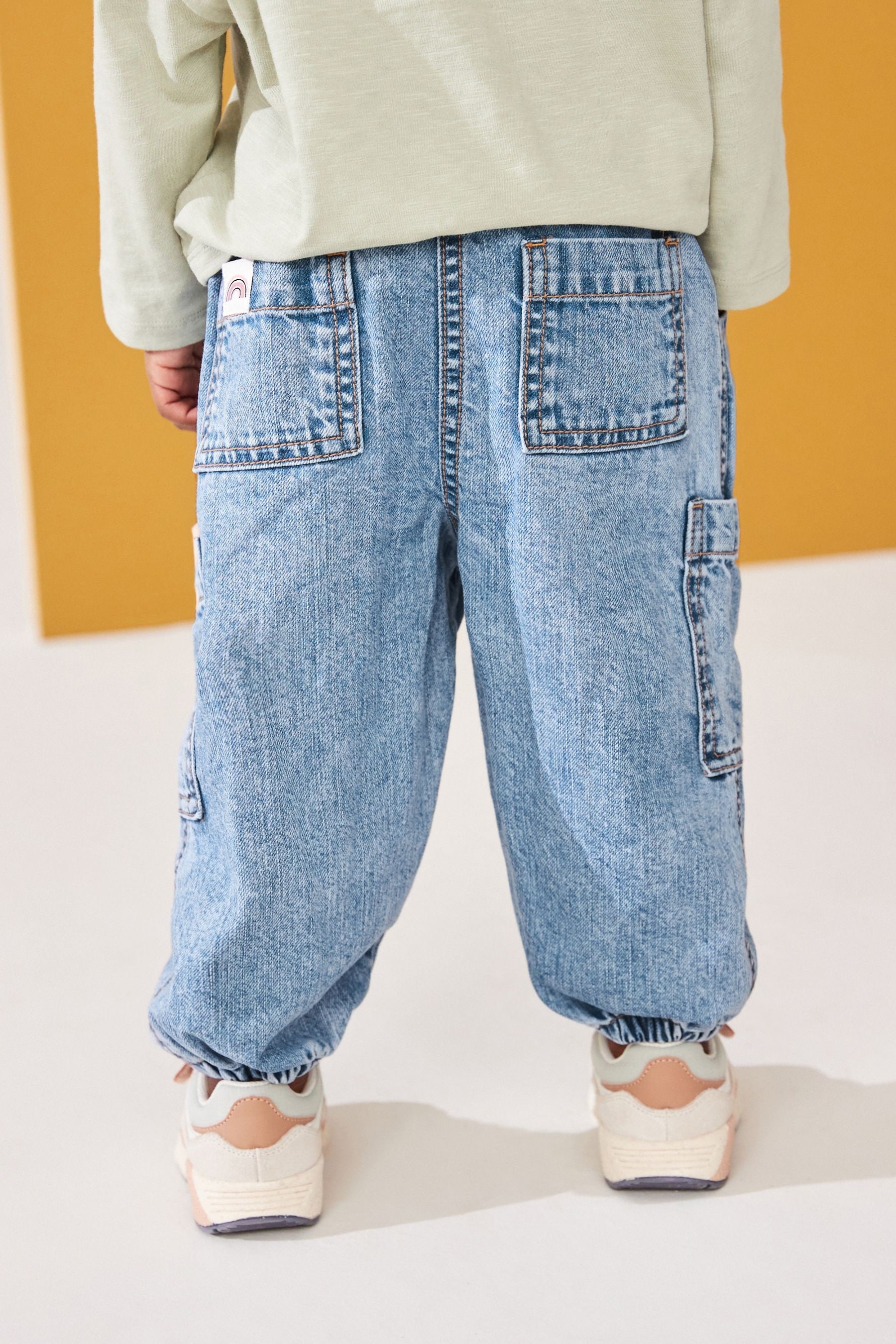 Denim Character Denim 100% Cotton Cargo Trousers (3mths-7yrs)