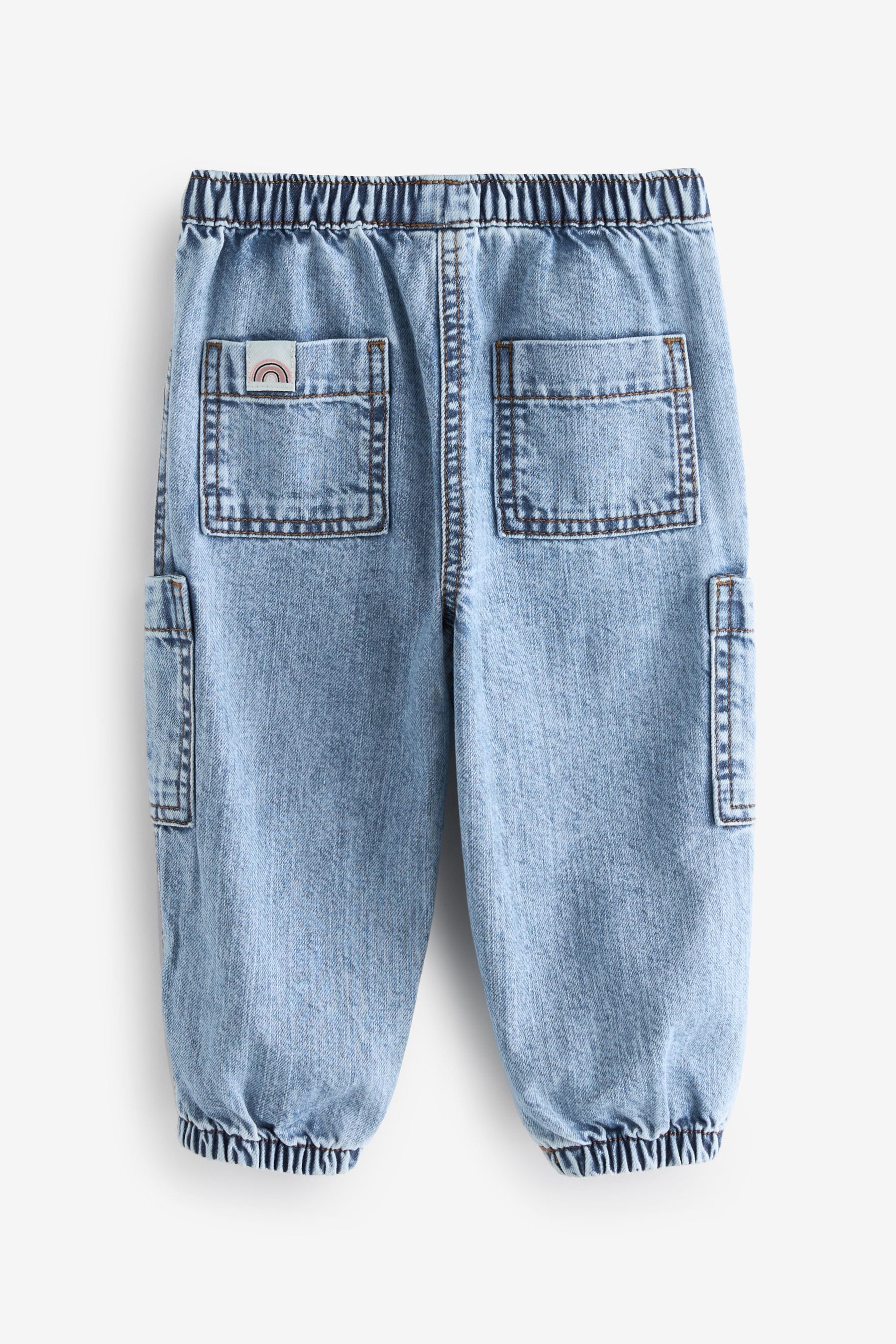 Denim Character Denim 100% Cotton Cargo Trousers (3mths-7yrs)