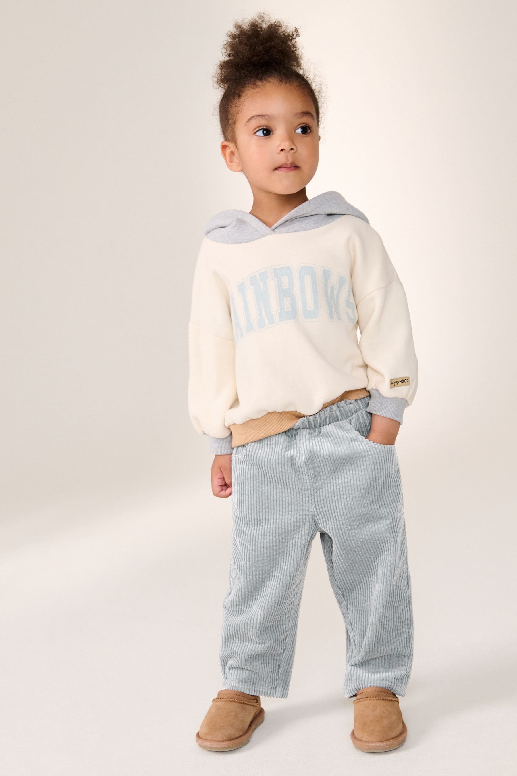 Grey 100% Cotton Cord Trousers (3mths-7yrs)