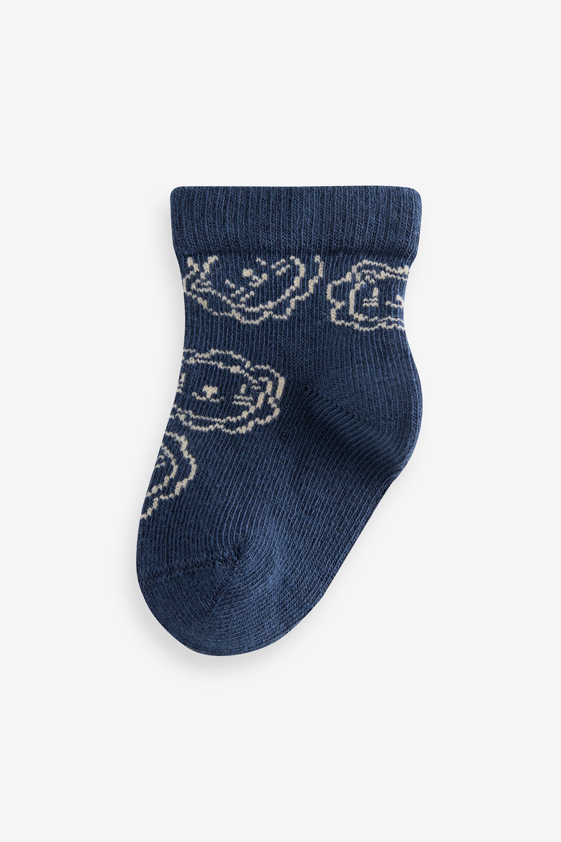 Navy Baby Socks 5 Pack (0mths-2yrs)