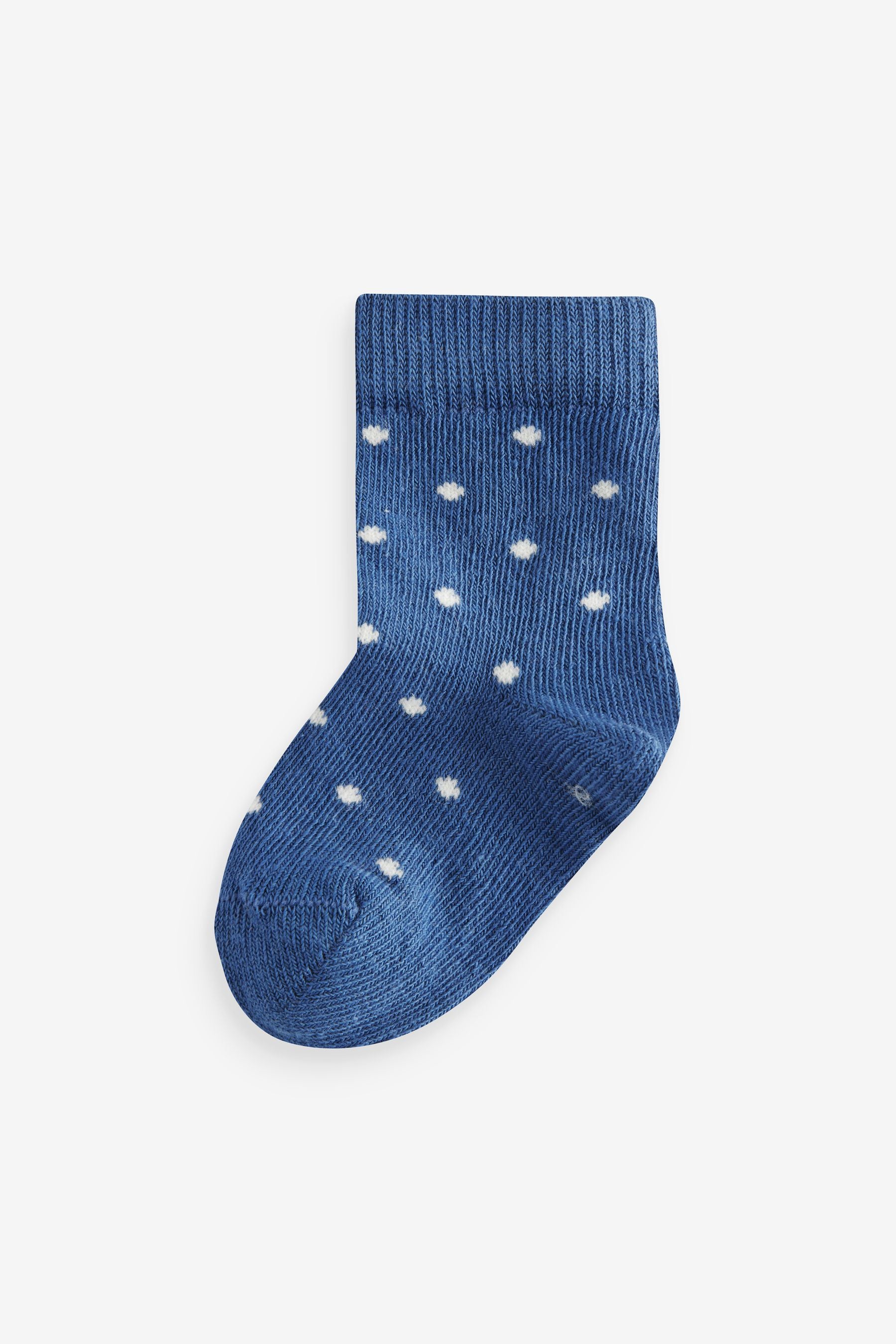 Blue/White 7 Pack Baby Socks (0mths-2yrs)