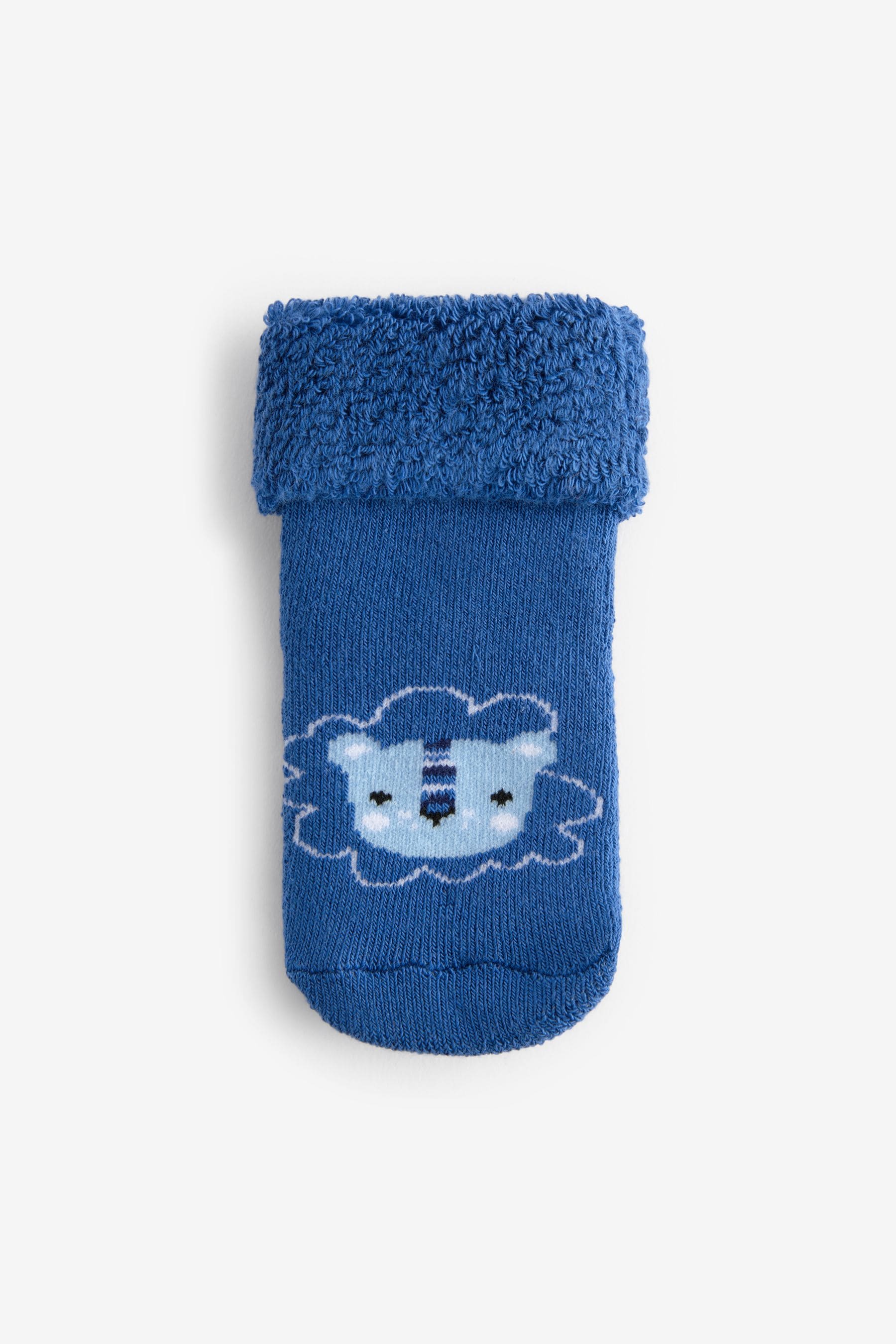 Blue Character Towelling Socks 4 Pack (0mths-2yrs)