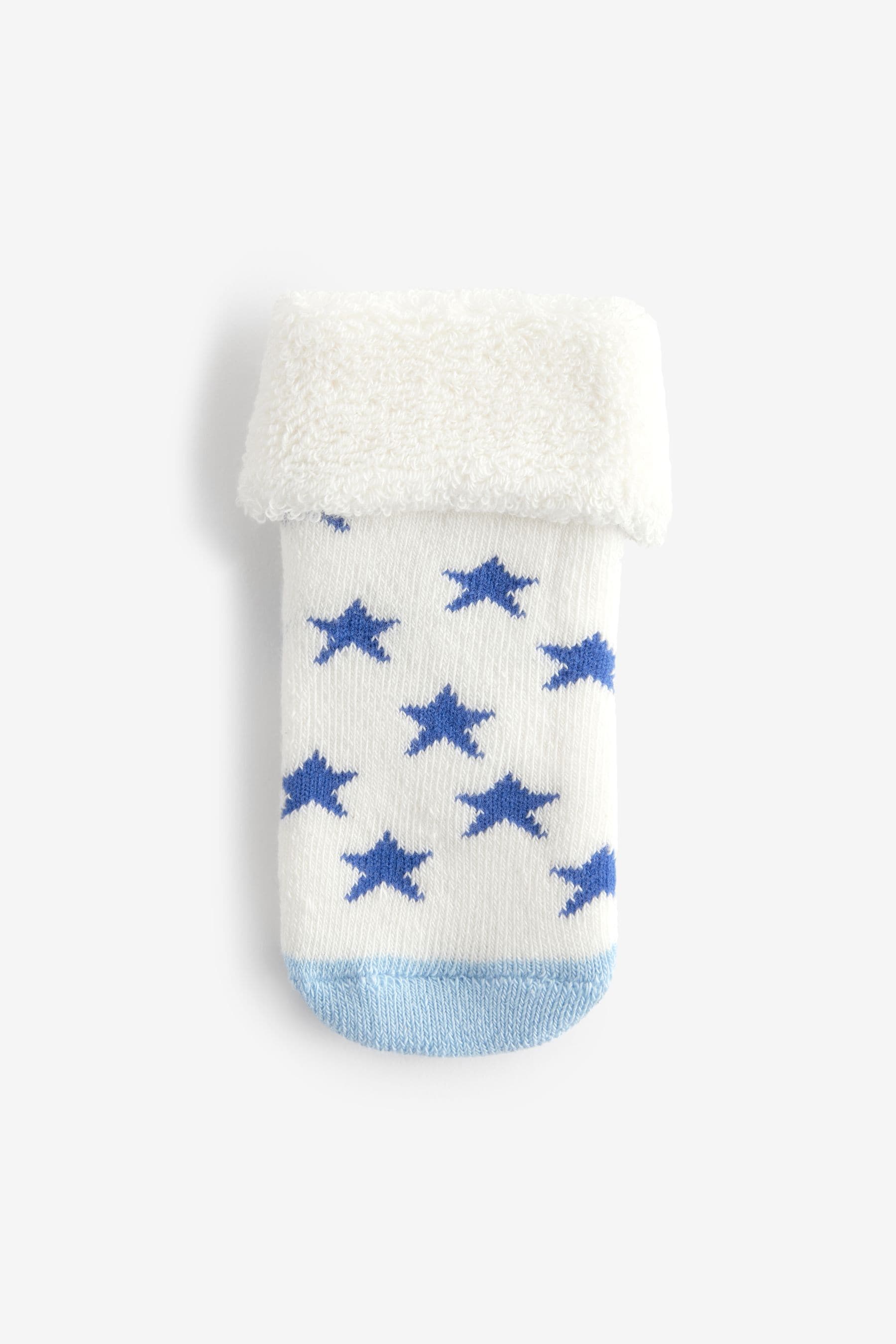 Blue Character Towelling Socks 4 Pack (0mths-2yrs)