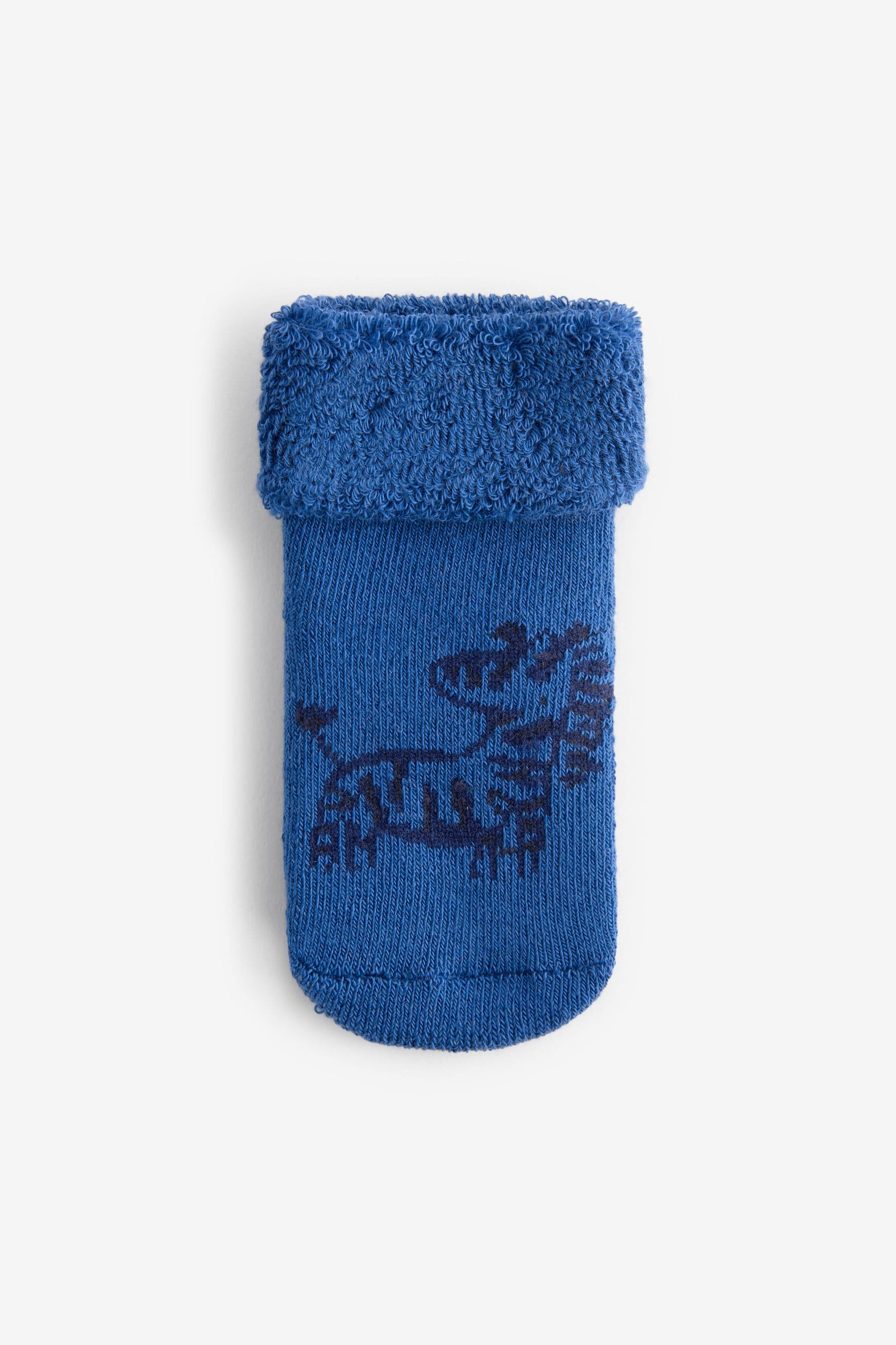 Blue Character Towelling Socks 4 Pack (0mths-2yrs)