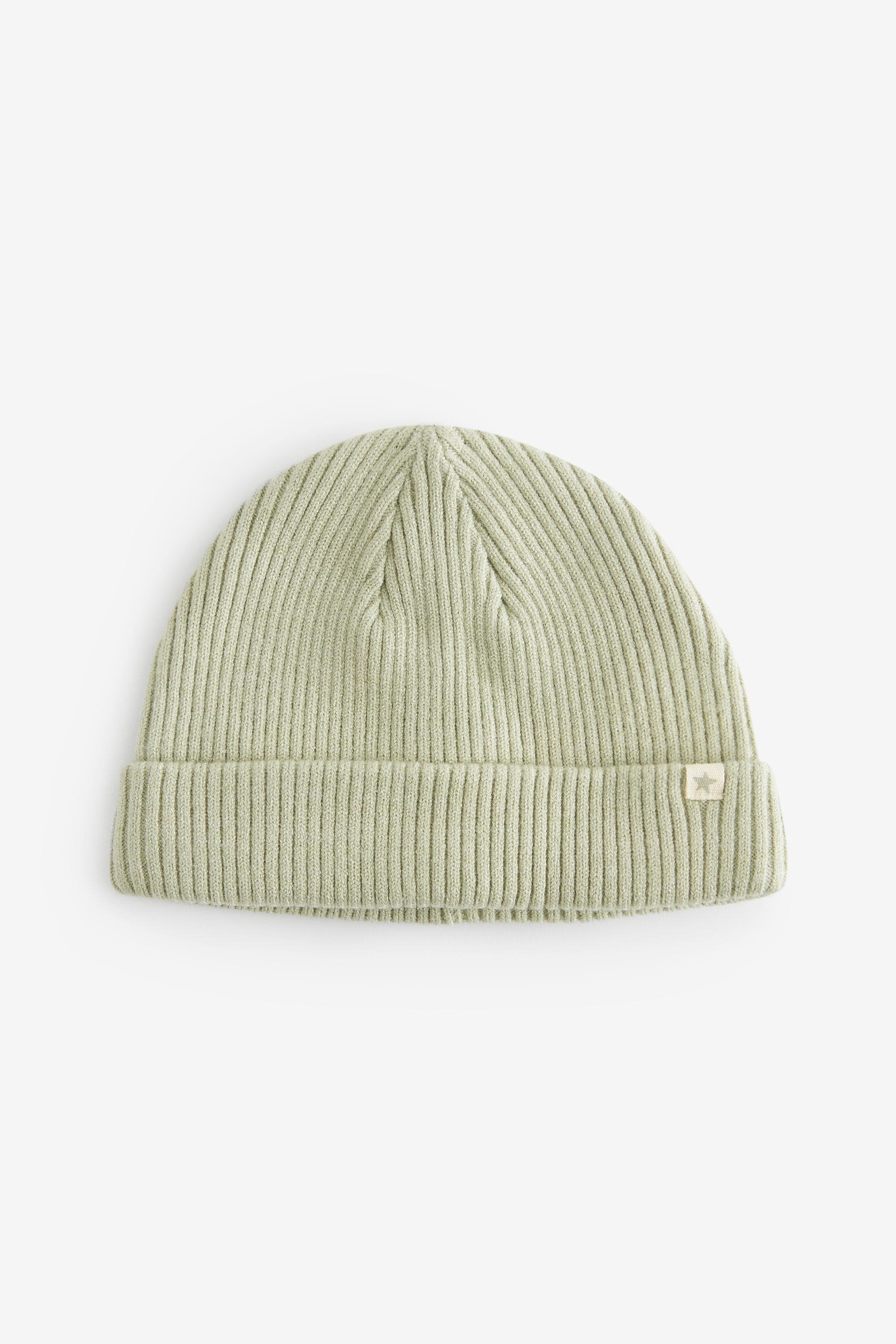 Rust Brown/Sage Green Baby Beanie Hats 2 Pack (0mths-2yrs)