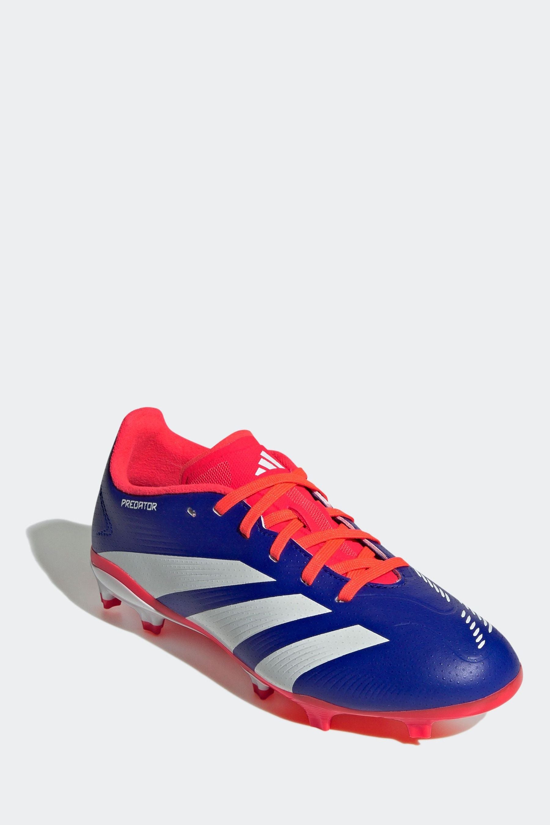 adidas Blue/White Predator League Firm Ground Boots Kids