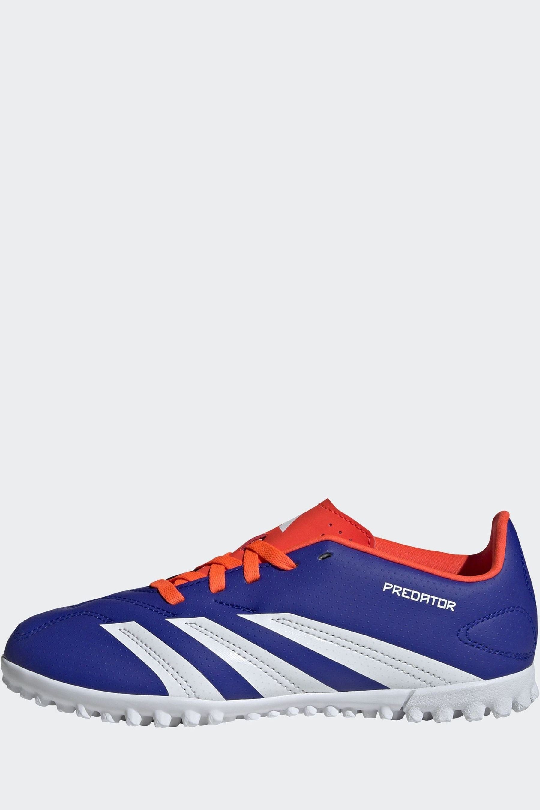 adidas Blue/White Kids Predator Club Turf Boots