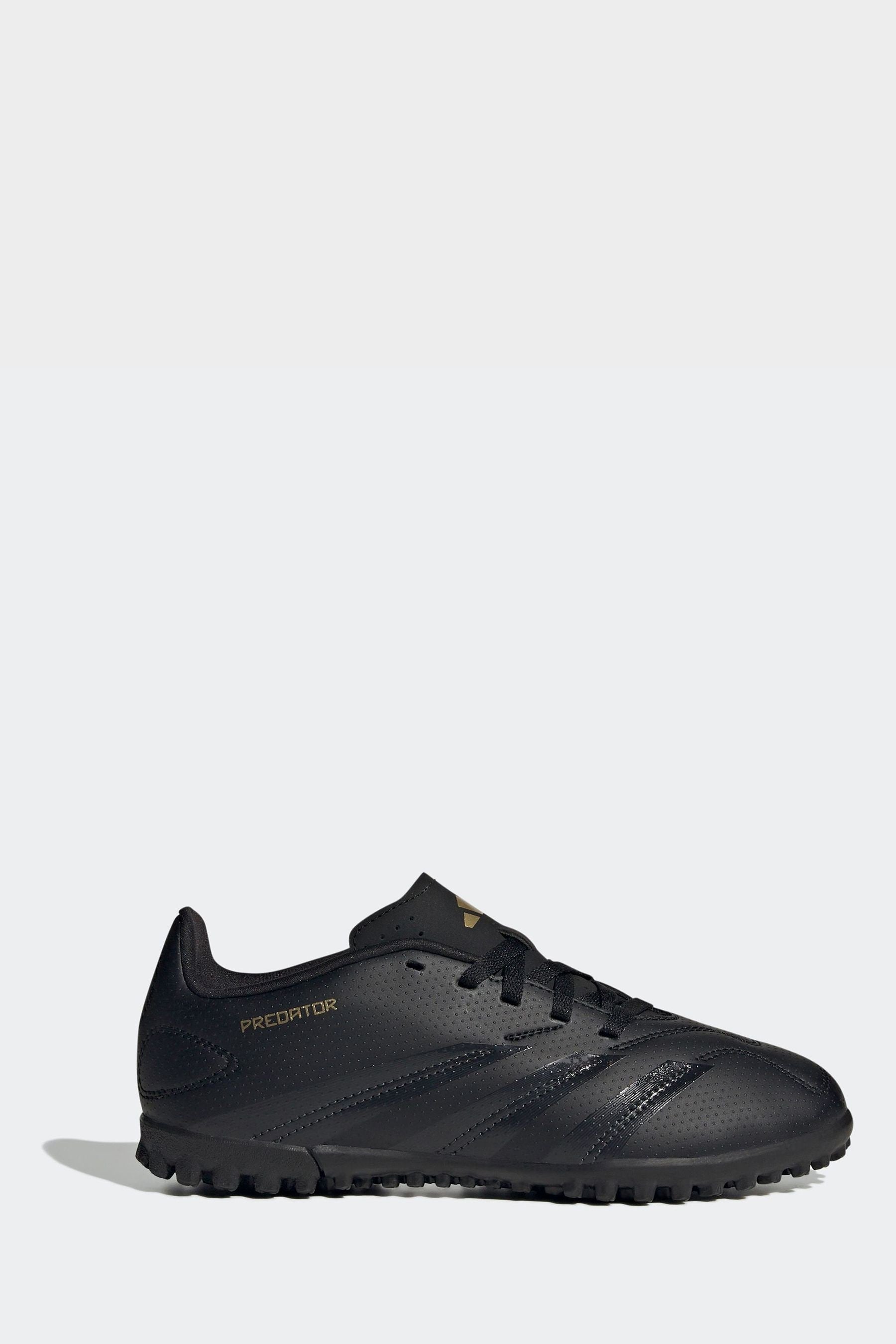 adidas Black/Gold Kids Predator Club Turf Boots