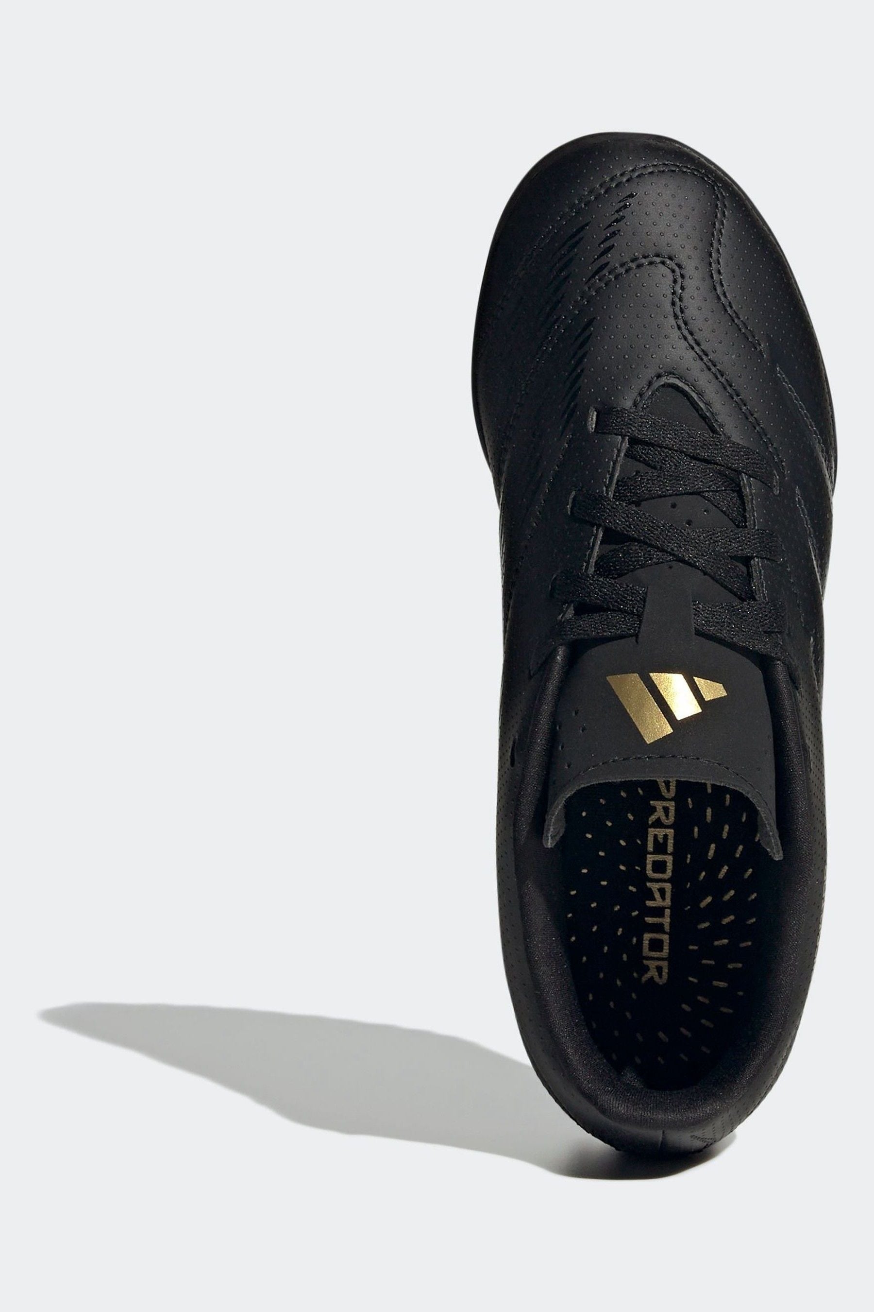 adidas Black/Gold Kids Predator Club Turf Boots