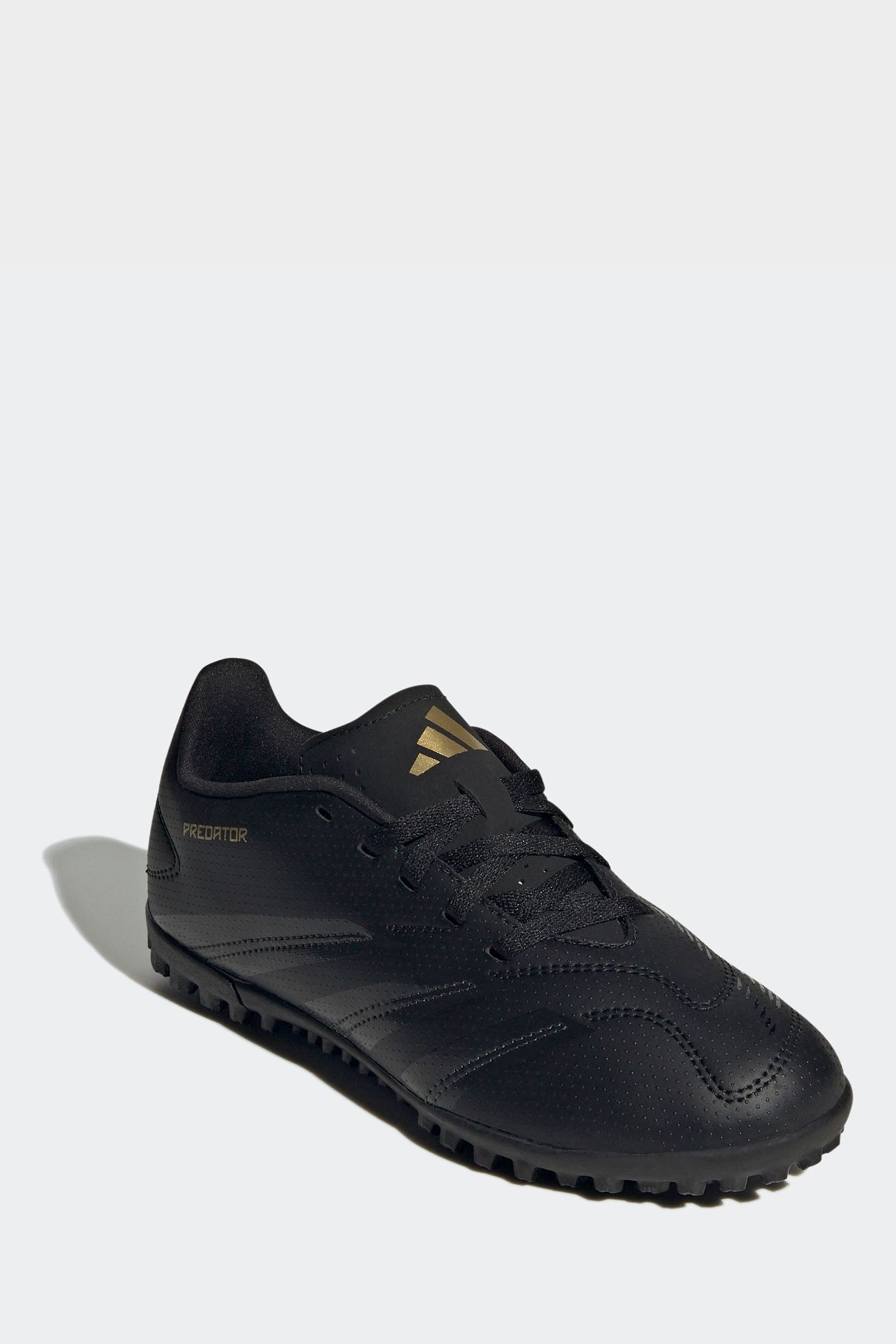 adidas Black/Gold Kids Predator Club Turf Boots