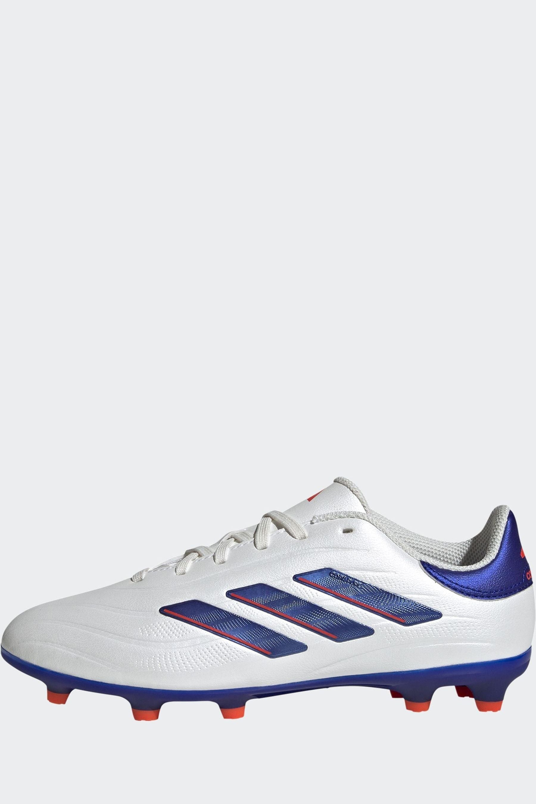 adidas White/Blue/Red Kids Copa Pure 2 League Firm Ground Boots